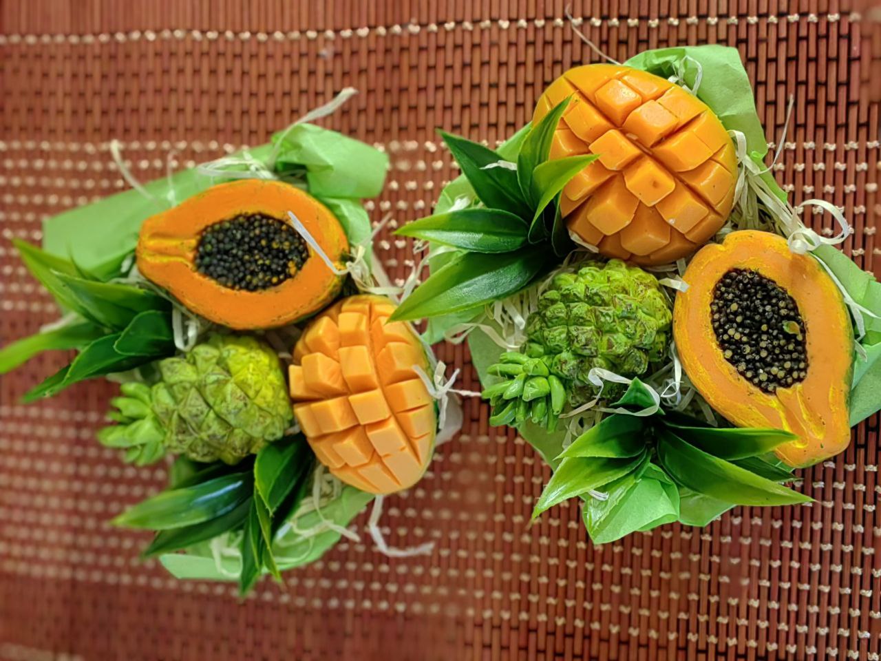 Basket with Three Fruits – Handmade Soap Gift Set