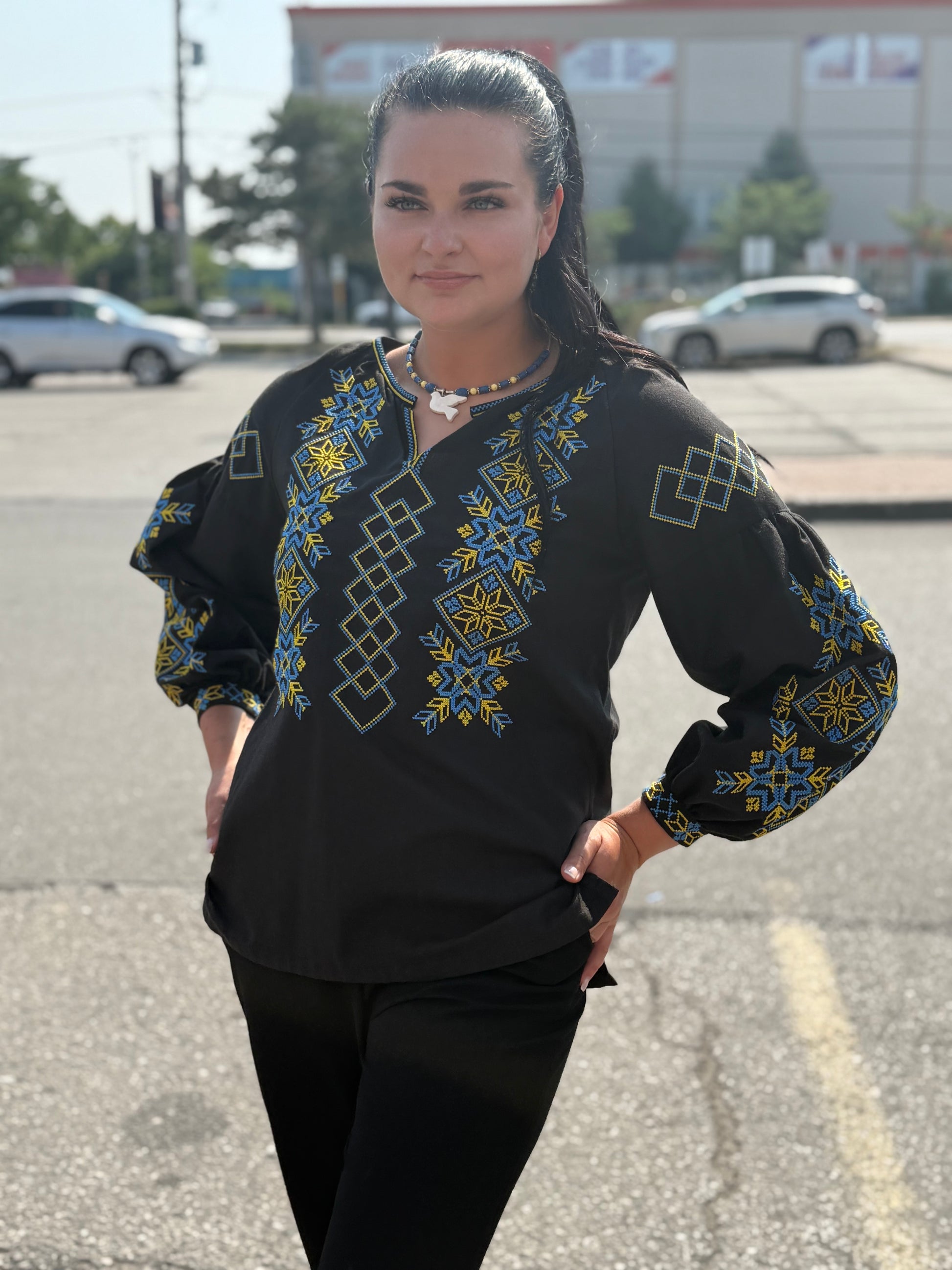 Women’s Vyshyvanka Cotton Long Sleeve In Ukrainian Traditions