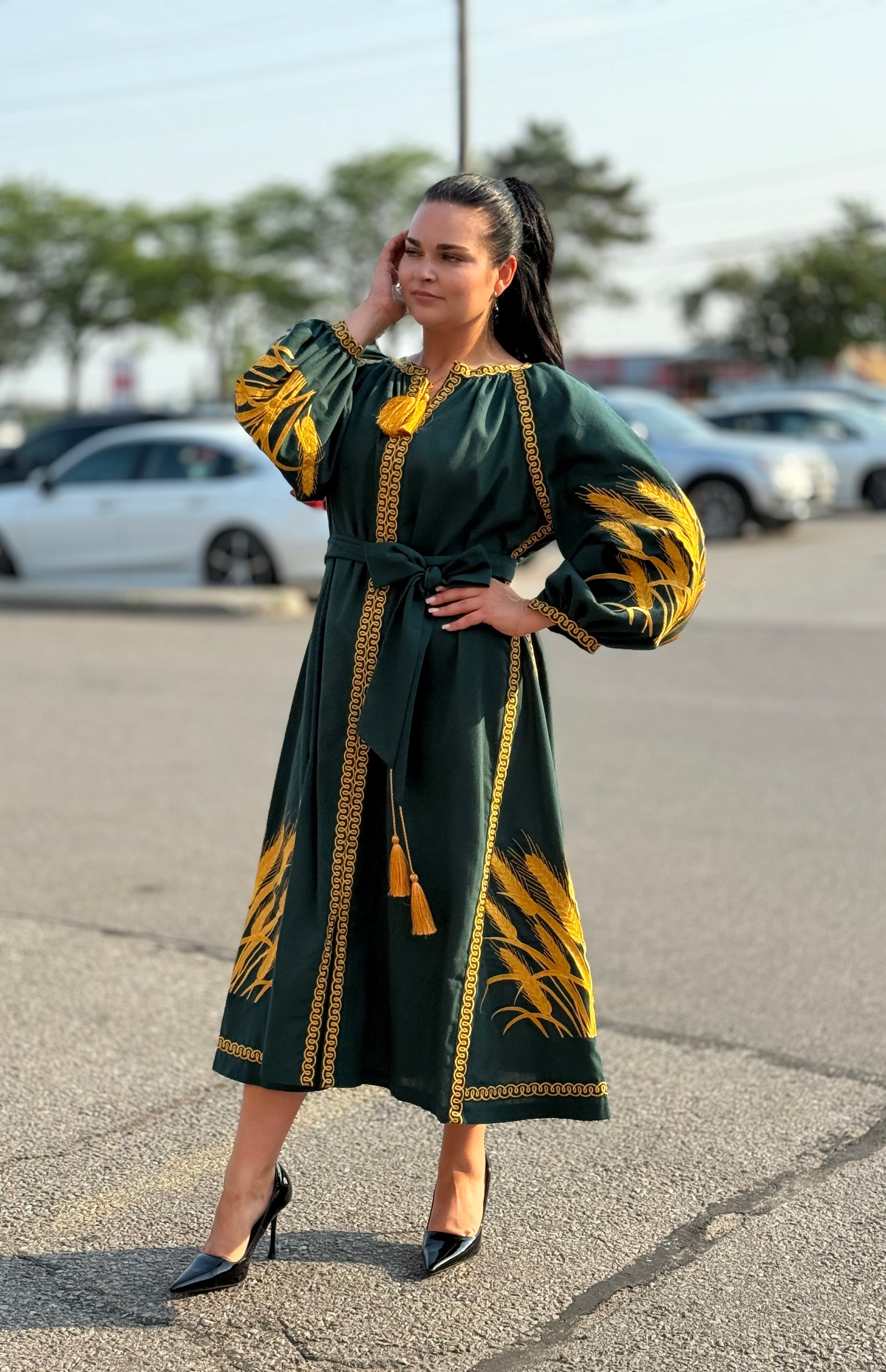 Designer dress "Colossus" (green)