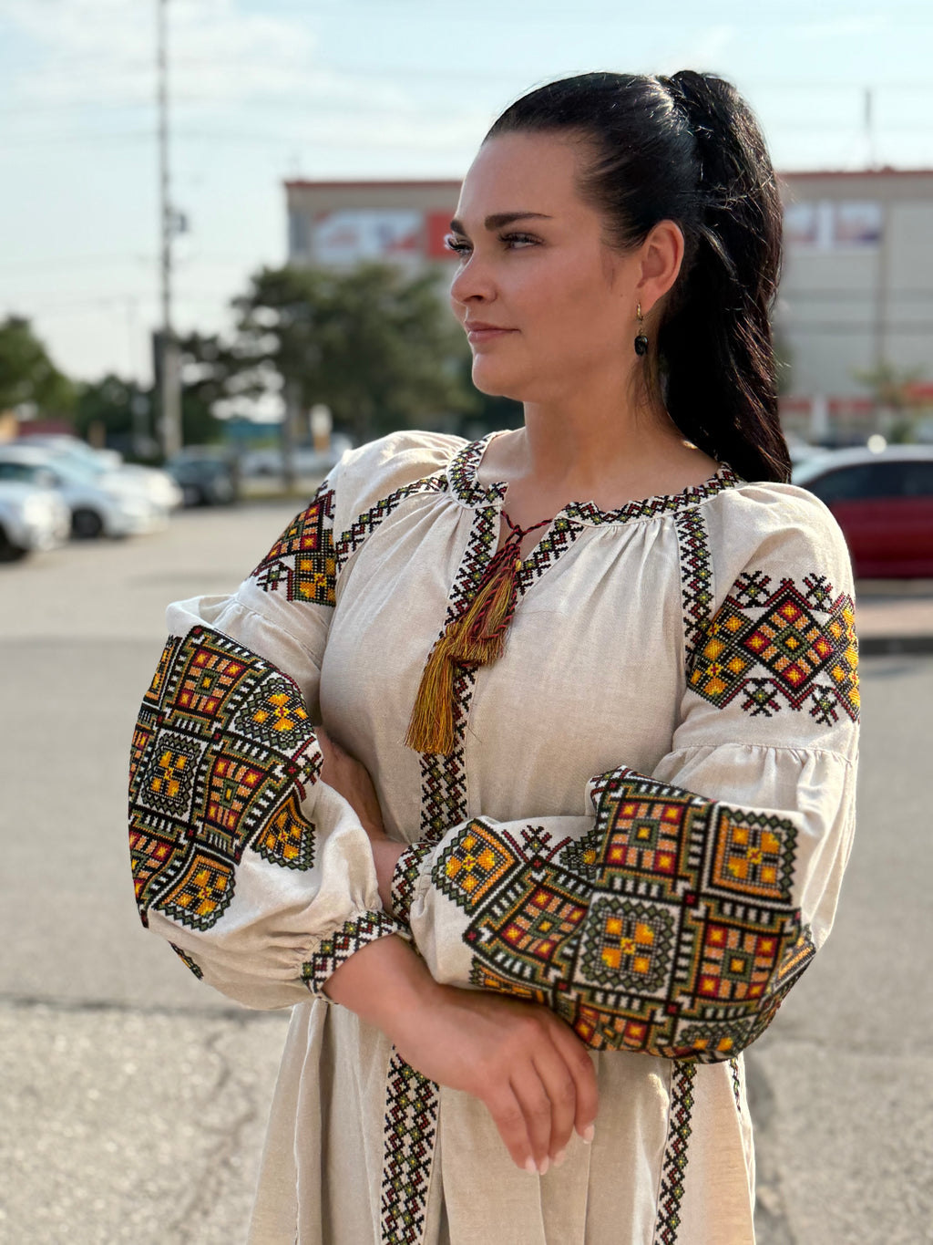 Embroidered dress "Carpathian"