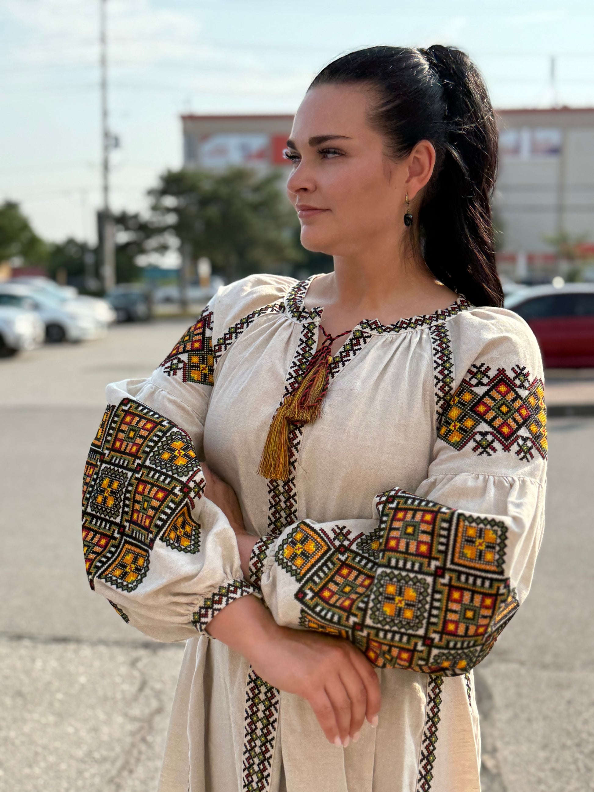 Embroidered dress "Carpathian"