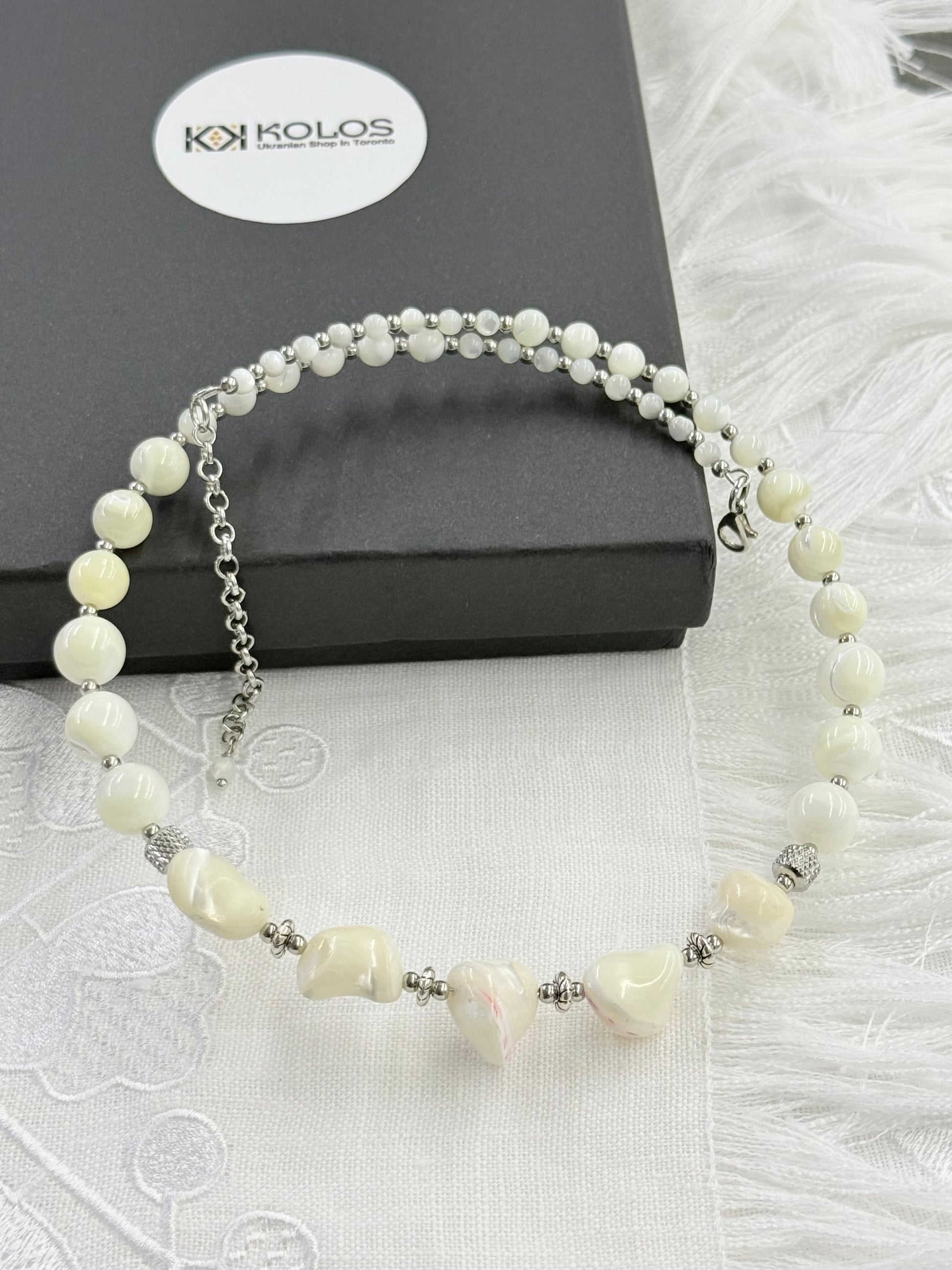 Natural Mother of Pearl Choker