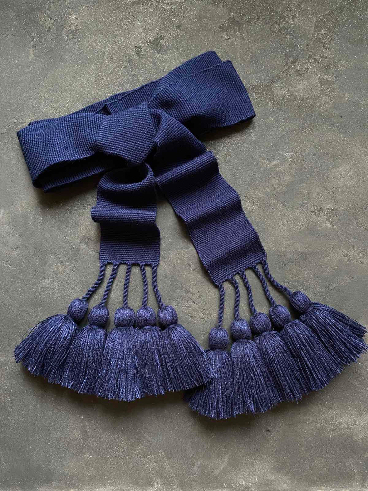 Traditional Women’s Ukrainian Kraika with Tassels Dark Blue Colour