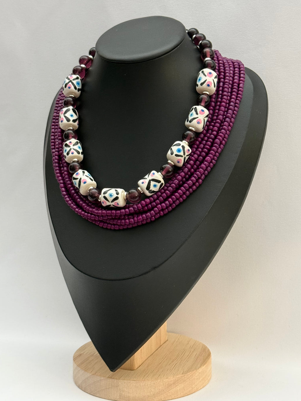 Purple Necklace 2-in-1 | Single-Strand + Multi-Strand
