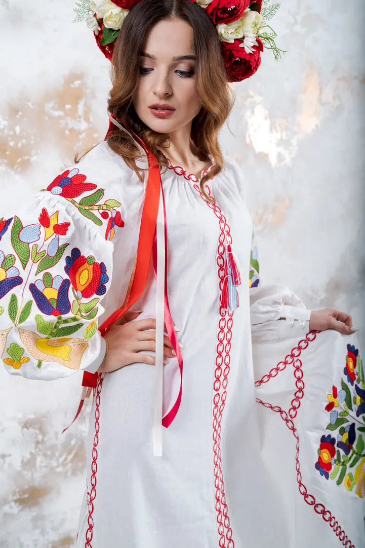 “Flora” Dress White