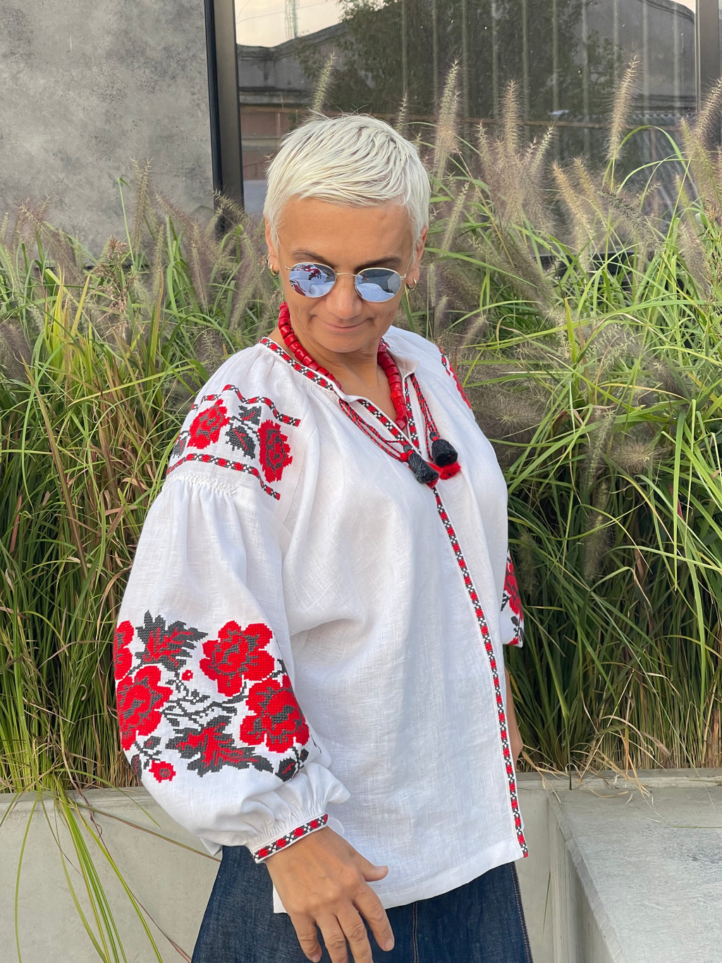 Traditional Handmade Vyshyvanka With Floral Embroidery