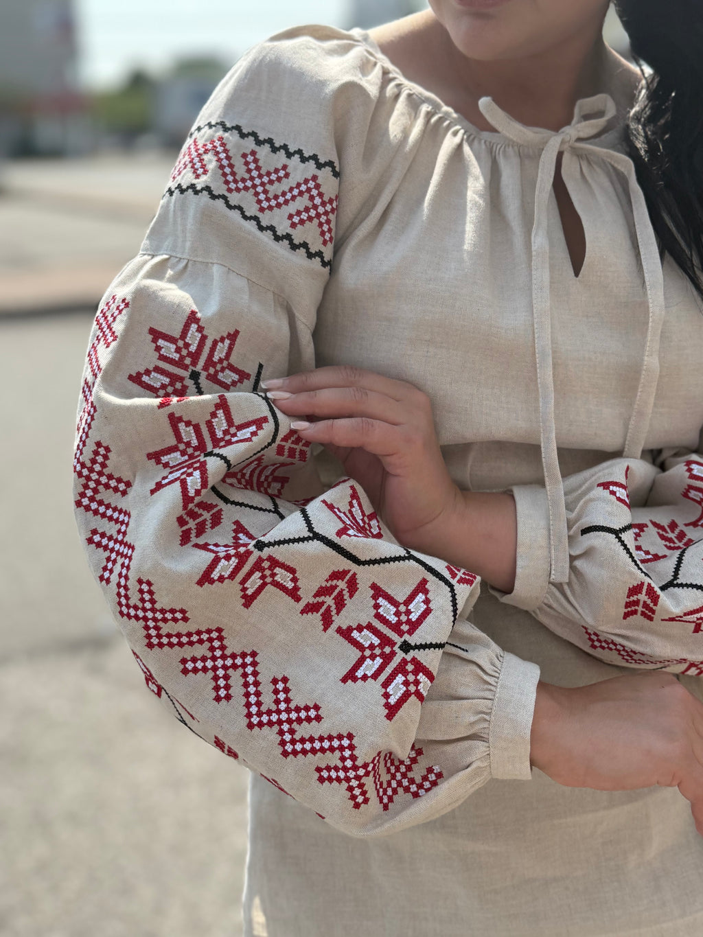 Women’s Vyshyvanka Linen Long Sleeve In Ukrainian Traditions