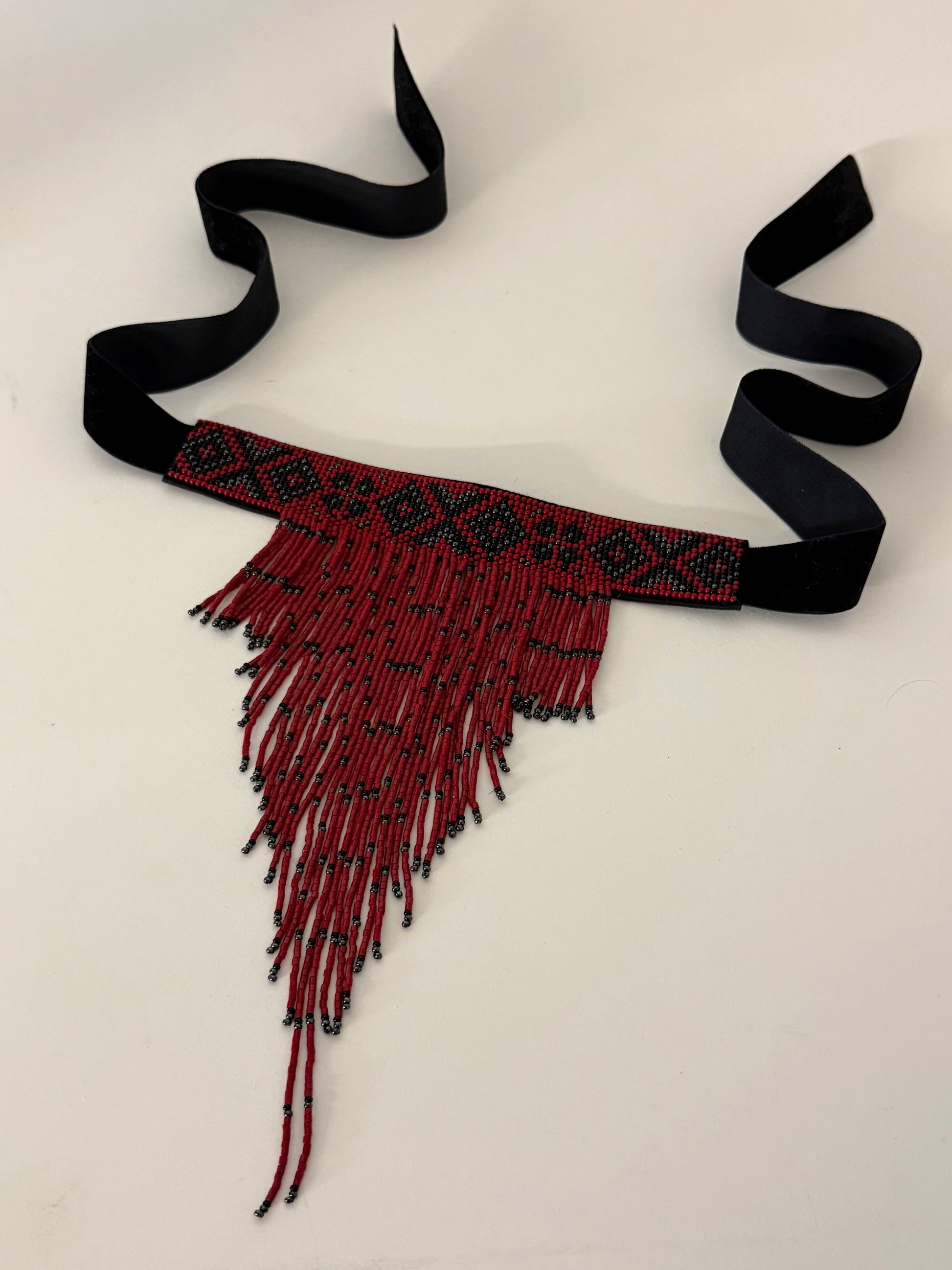 Borshchiv-Inspired Beaded Necklace