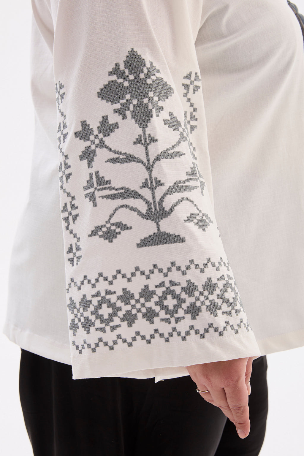 Embroidered Linen Blouse