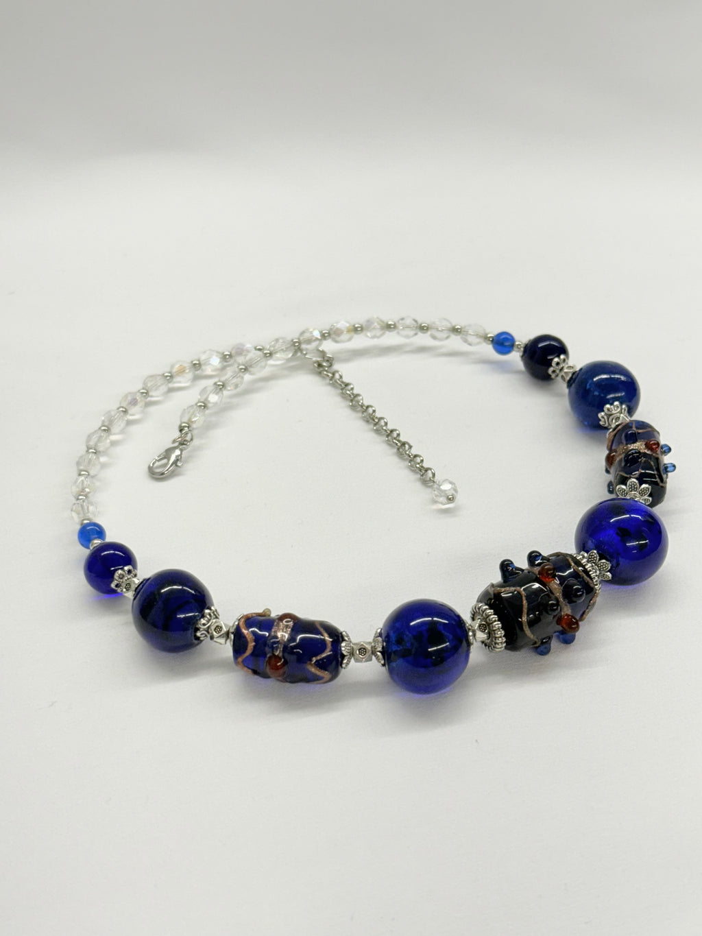 “Venetsiika” Blue Murano Glass Choker