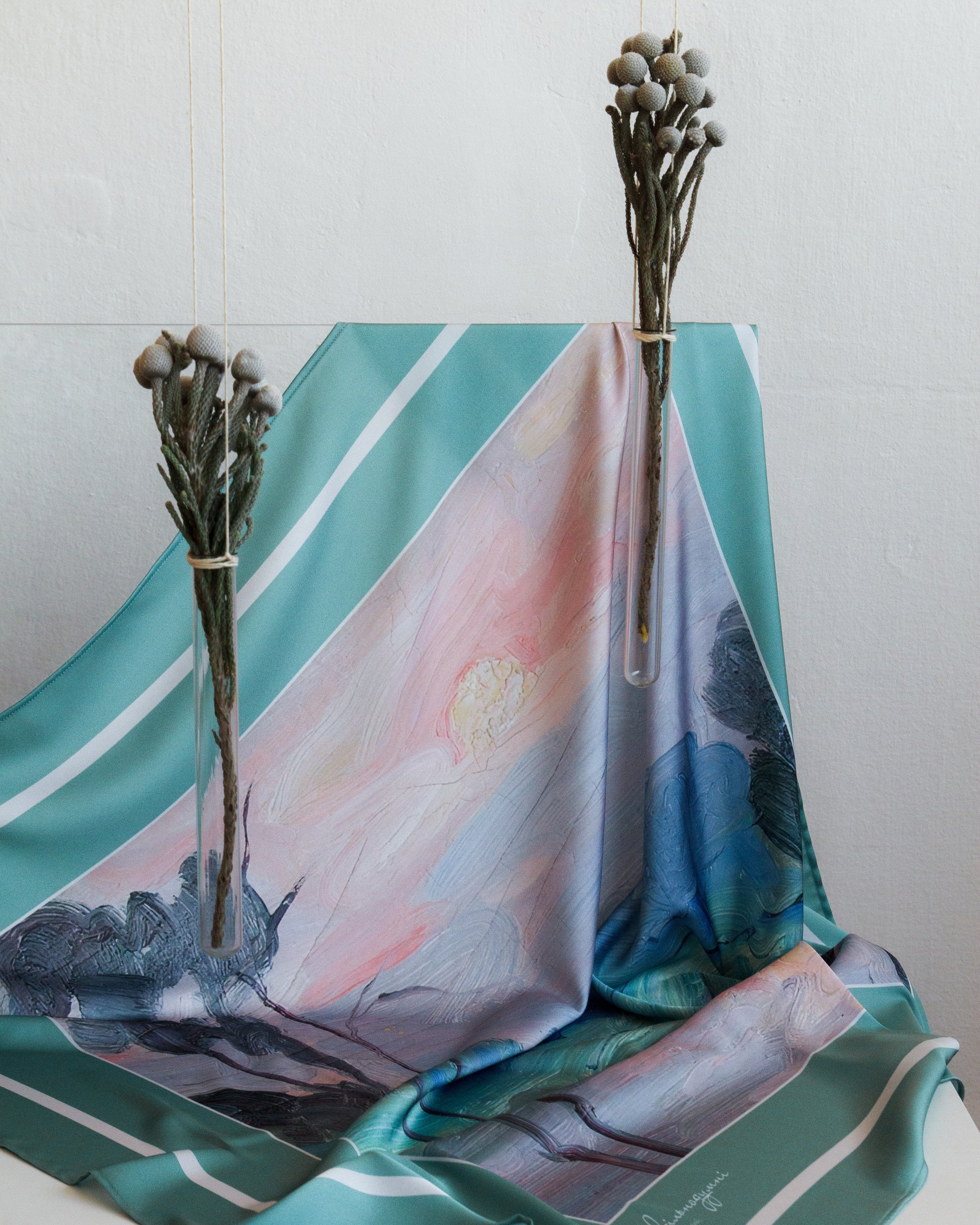 Scarf "Pink Evening"