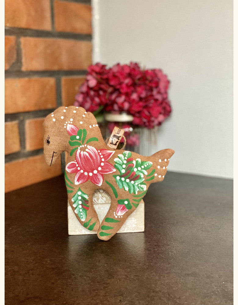 Souvenir "Little Horse with pink flowers (coffee)"