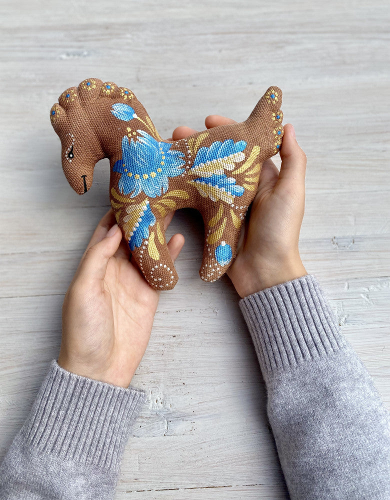 Souvenir "Little Horse (blue and yellow) (coffee)"