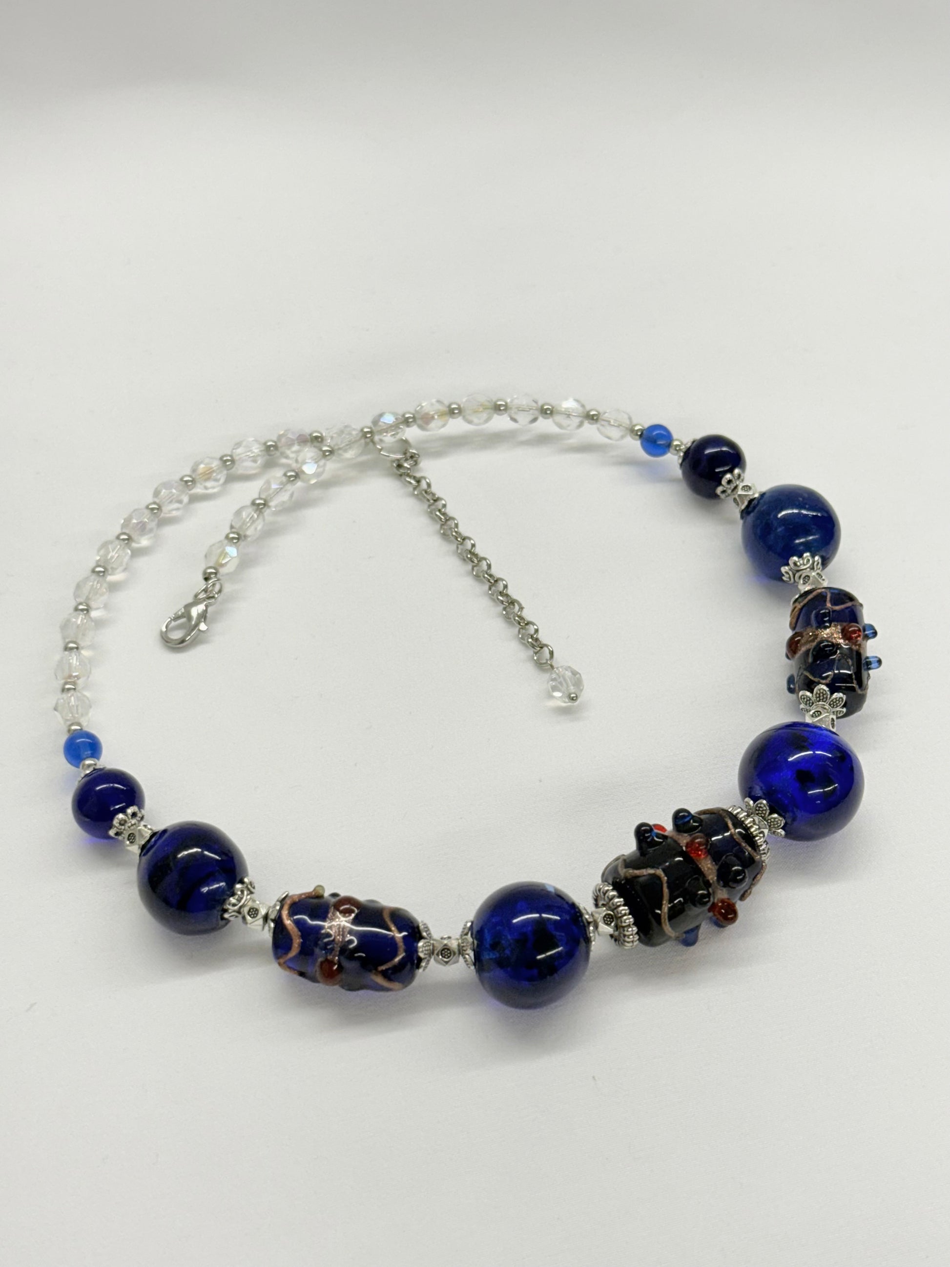 “Venetsiika” Blue Murano Glass Choker