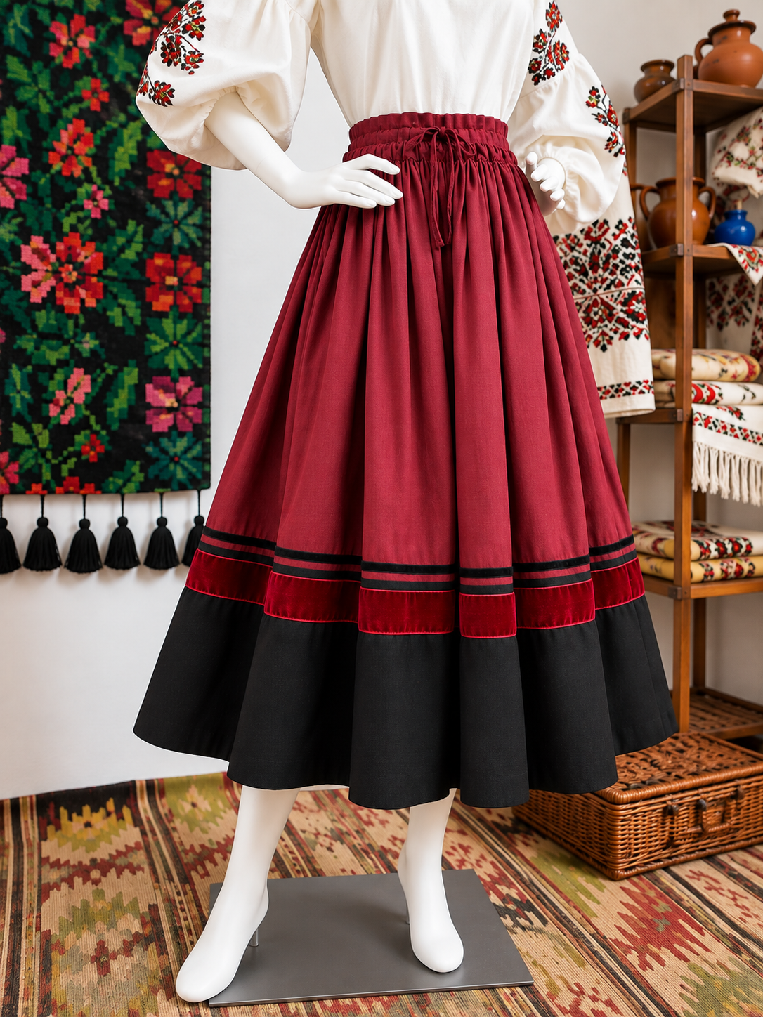 Traditional Ukrainian Women’s Midi Skirt