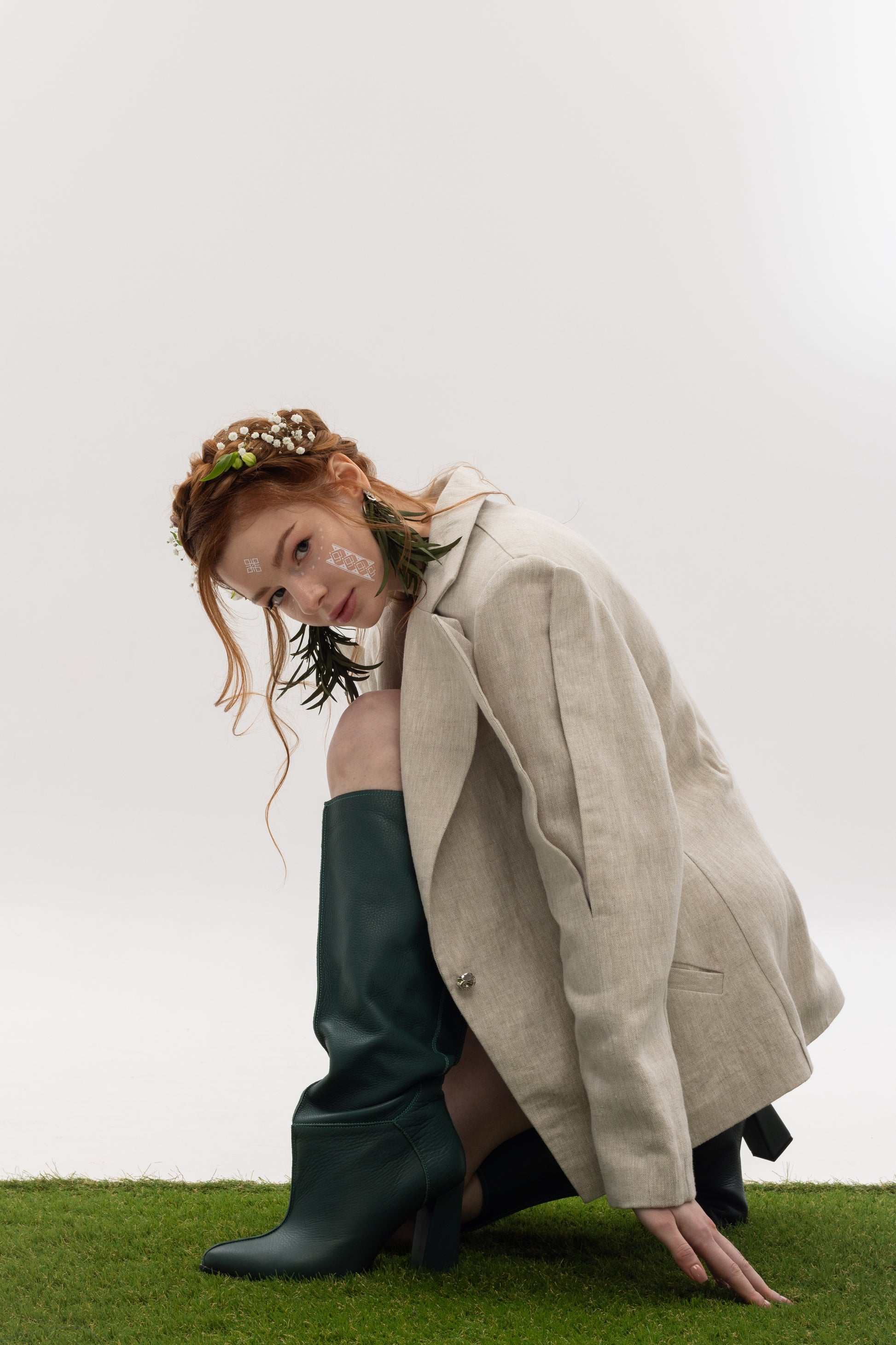 Linen jacket with silk lining