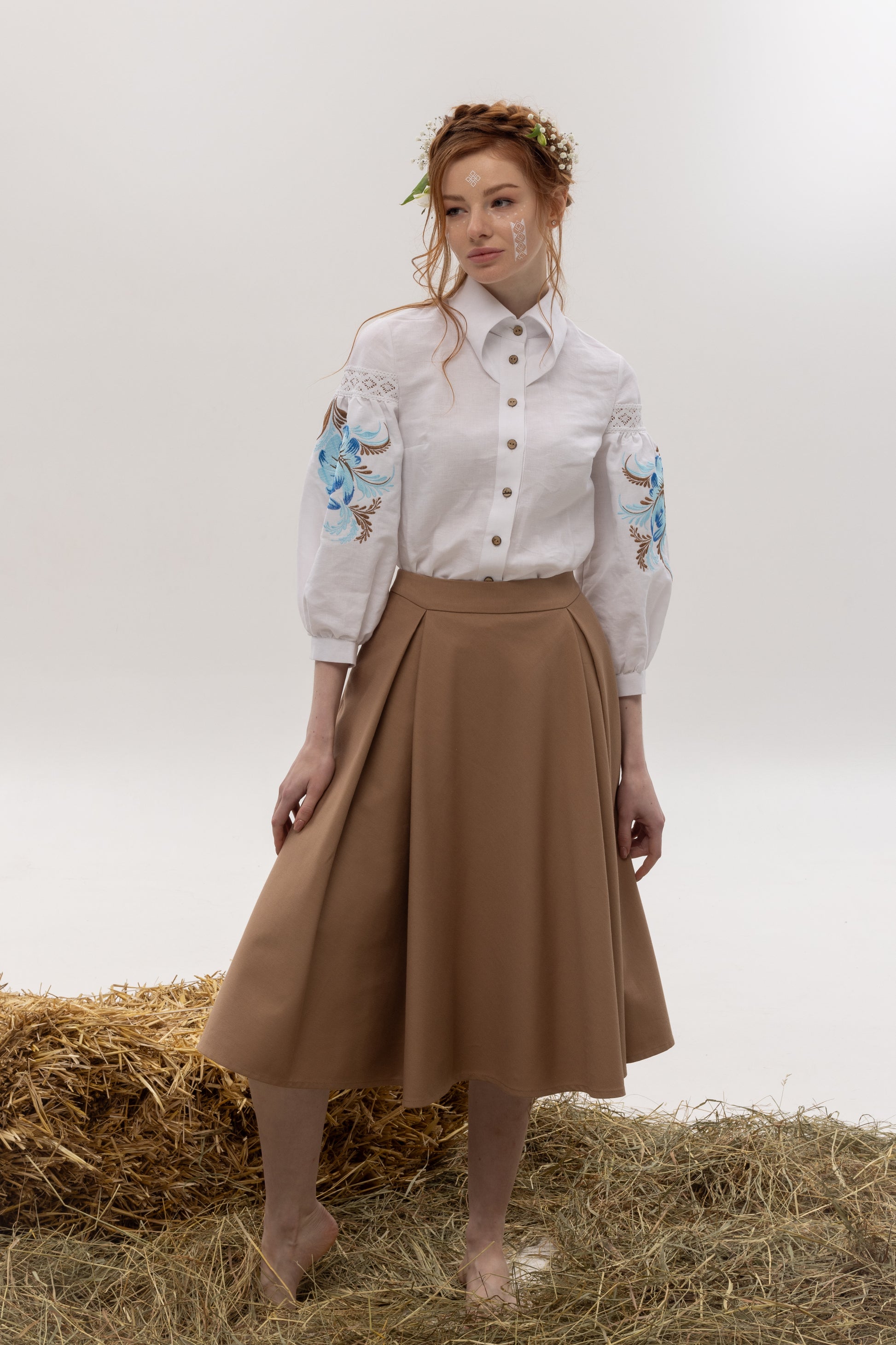 Blouse with embroidery "Flower"