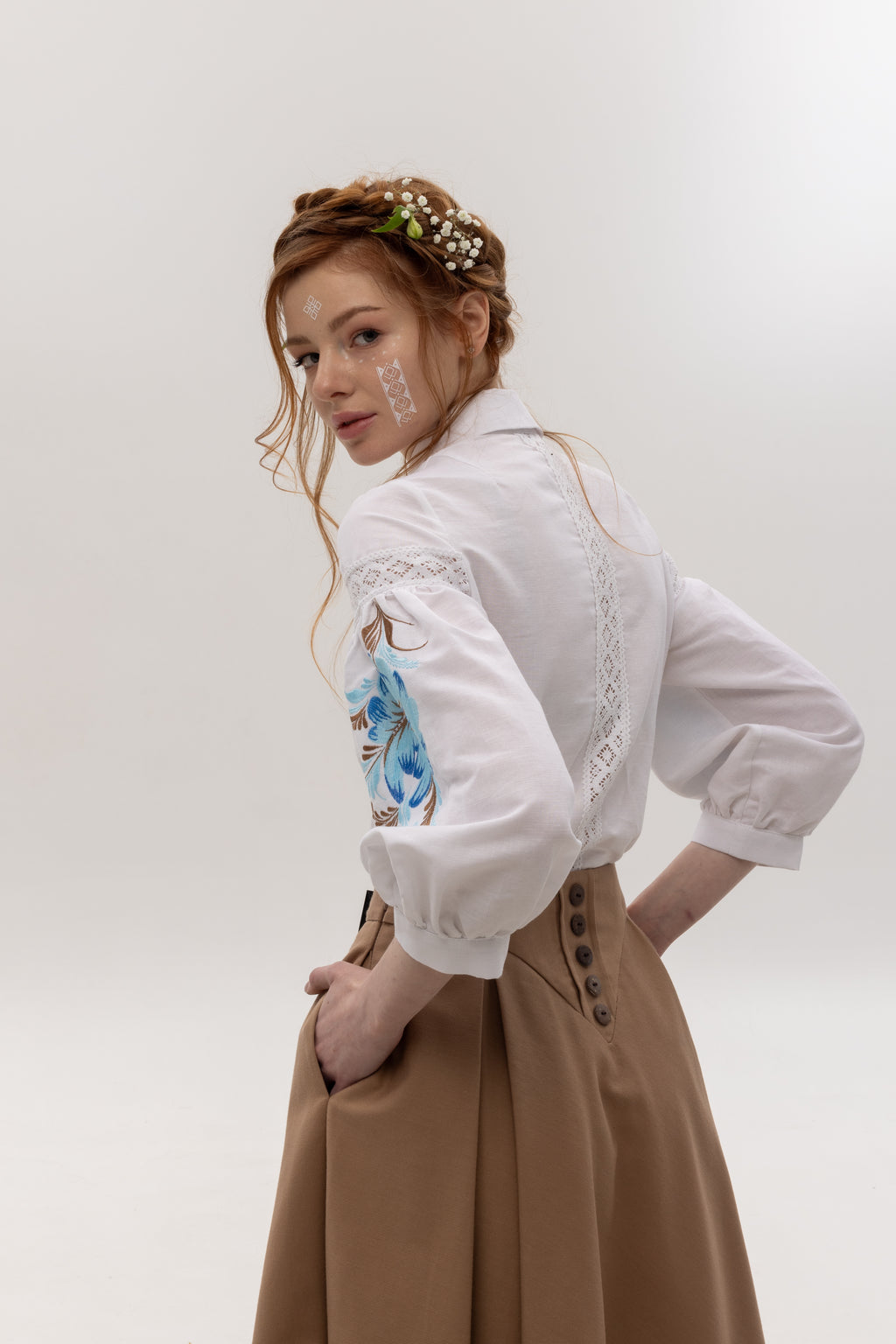 Blouse with embroidery "Flower"