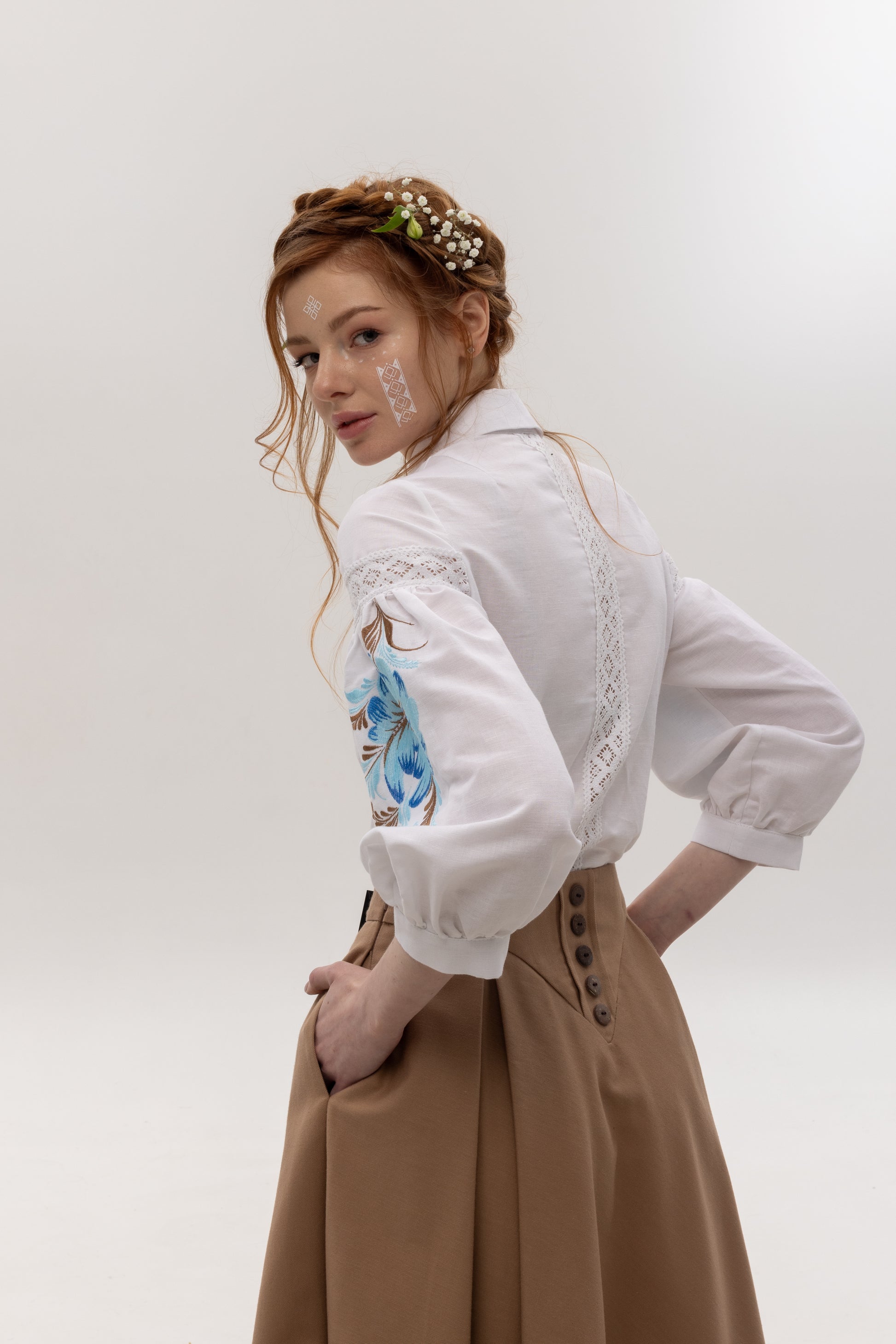 Blouse with embroidery "Flower"
