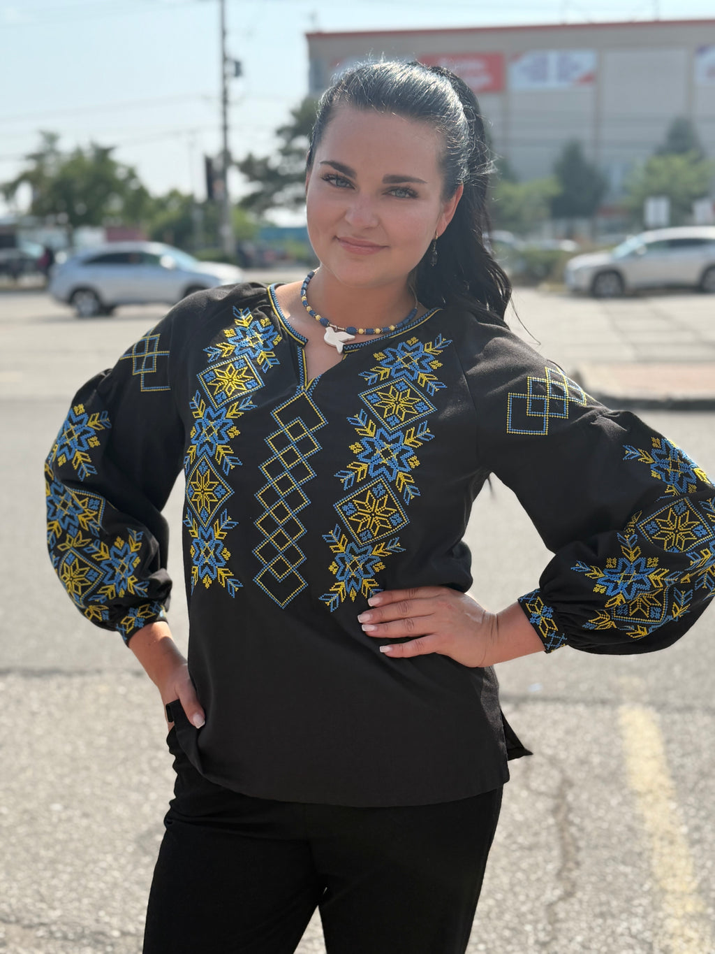 Women’s Vyshyvanka Cotton Long Sleeve In Ukrainian Traditions