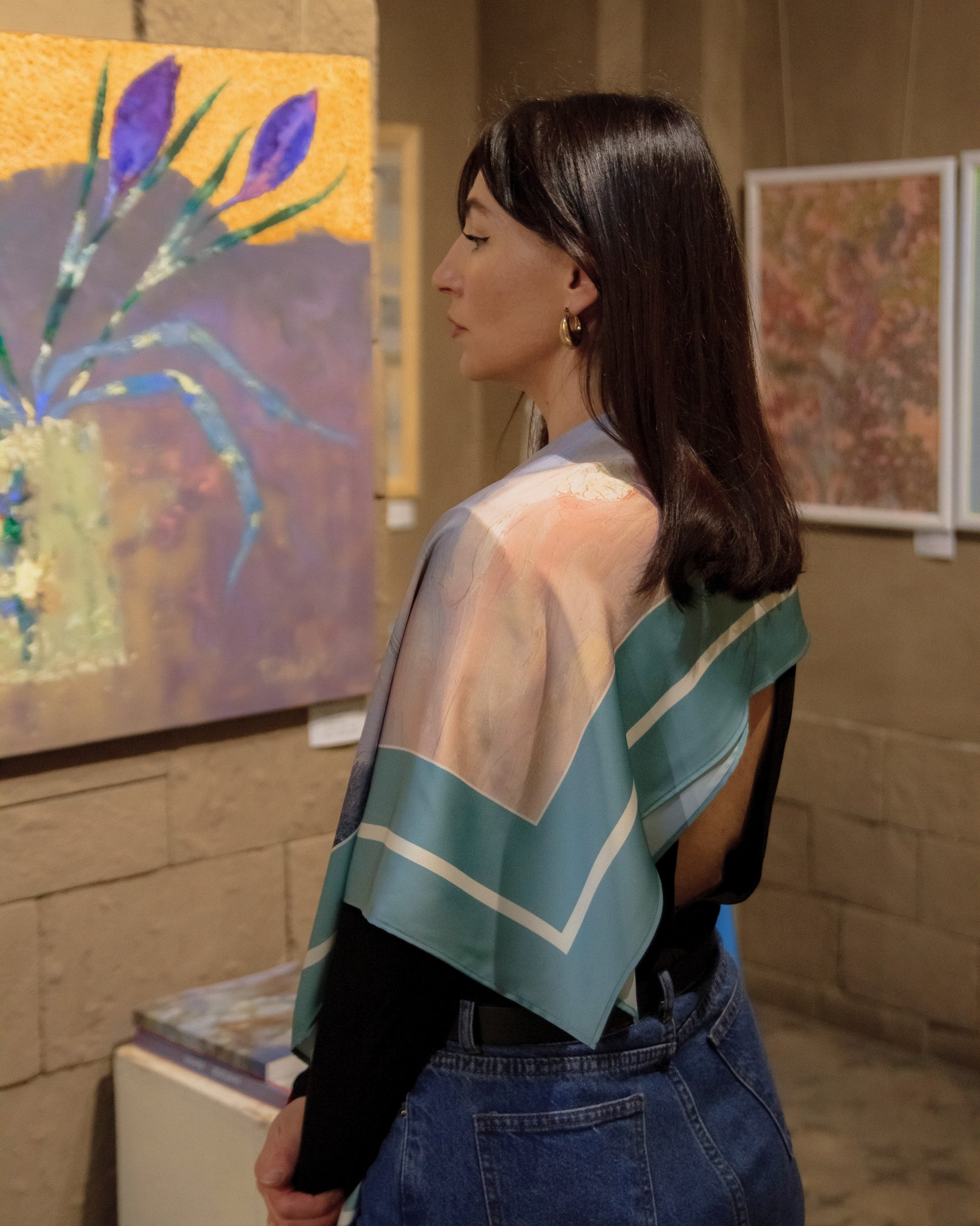 Scarf "Pink Evening"