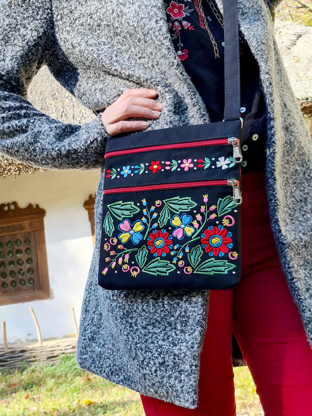 "Unconquered" Embroidered Bag