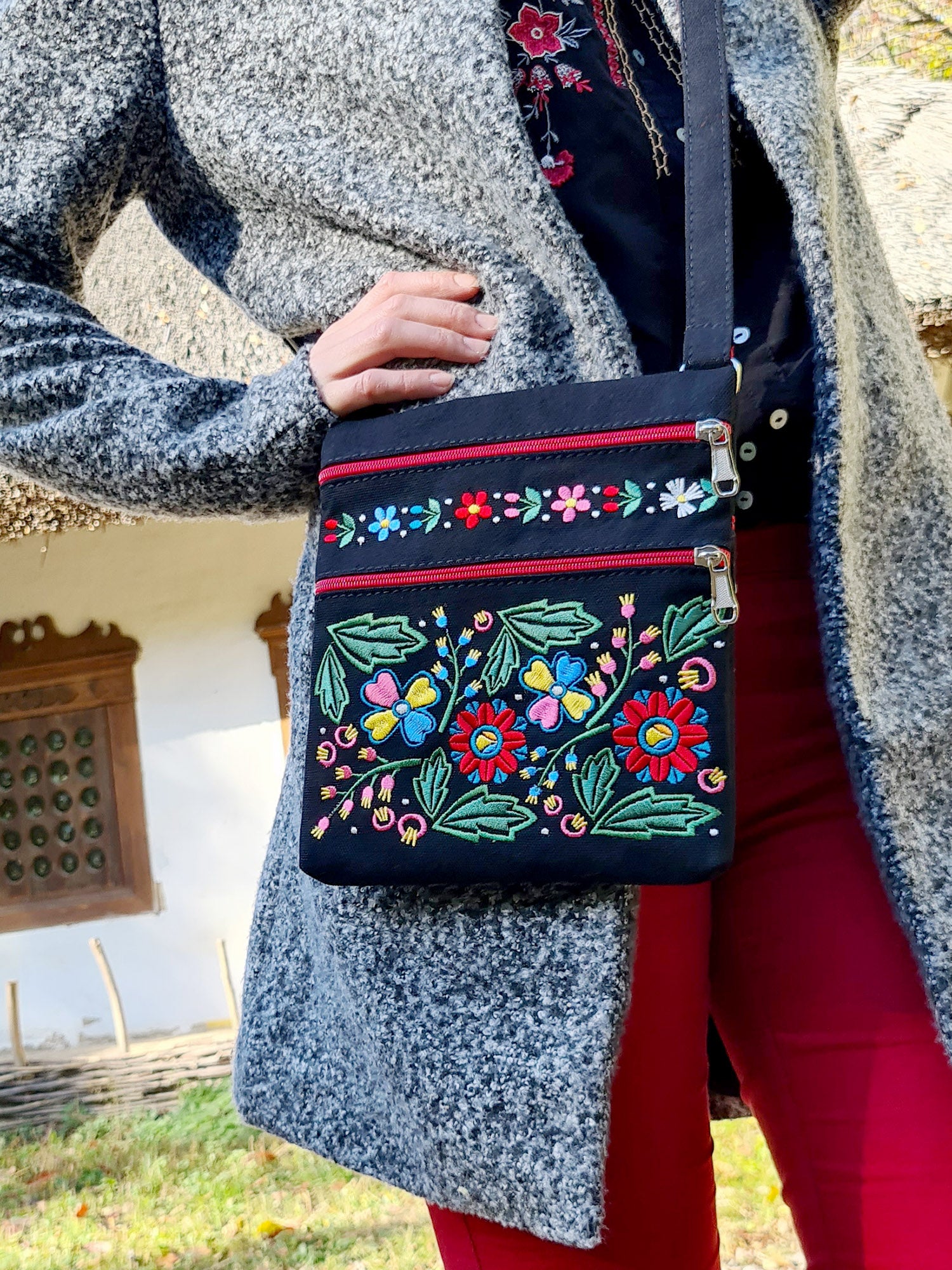 "Unconquered" Embroidered Bag