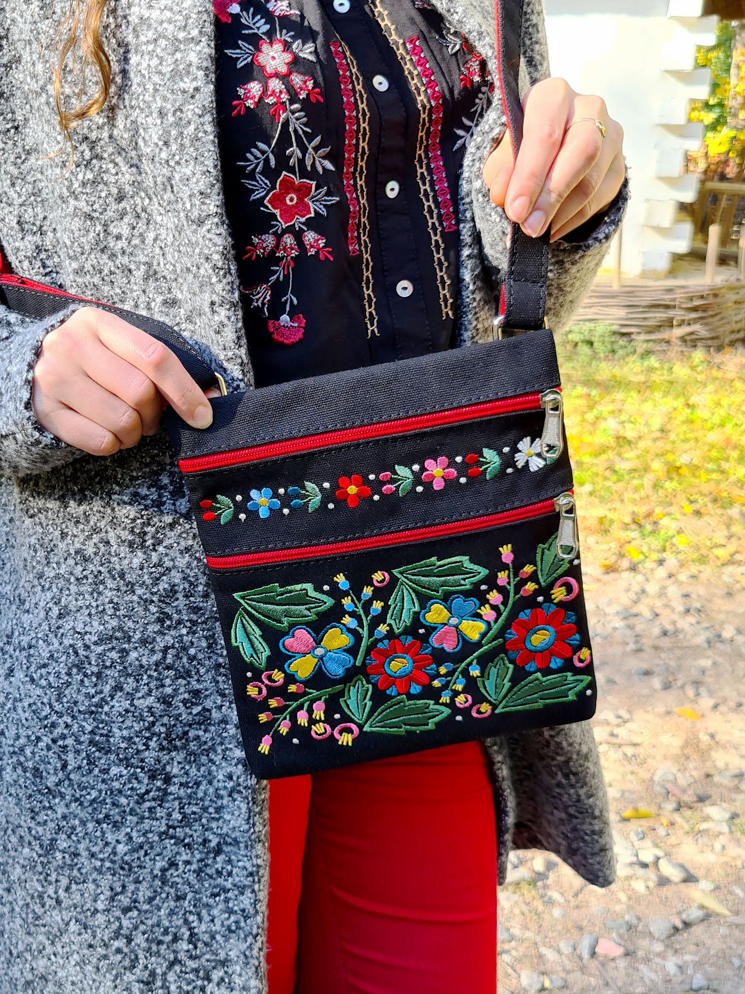 "Unconquered" Embroidered Bag