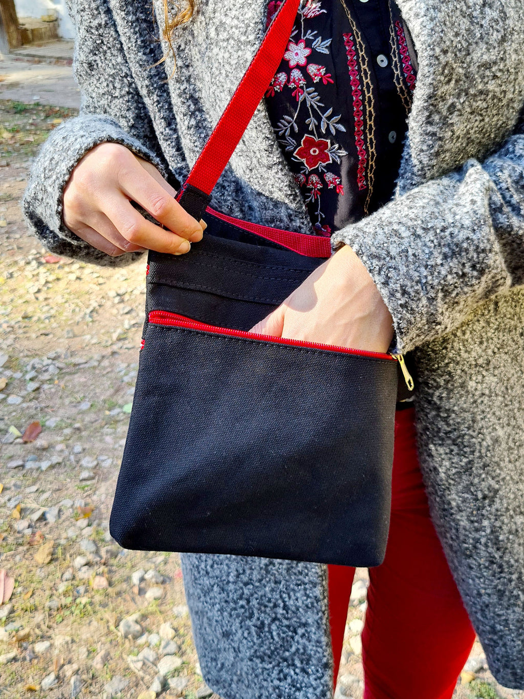 "Unconquered" Embroidered Bag