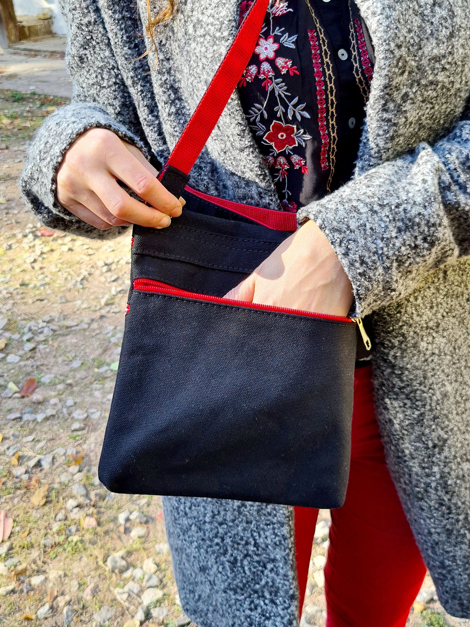 "Unconquered" Embroidered Bag
