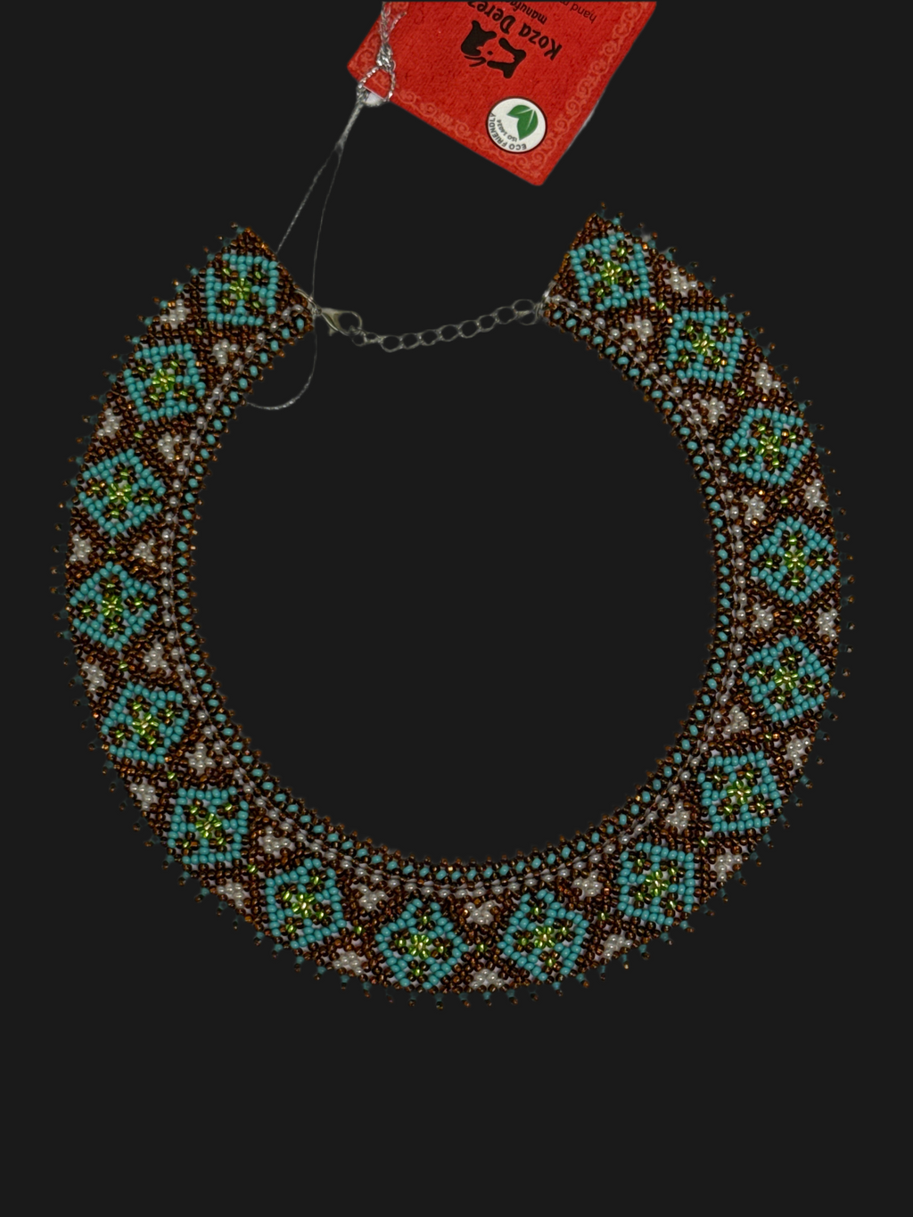 Beaded Necklace "Dark Turquoise"