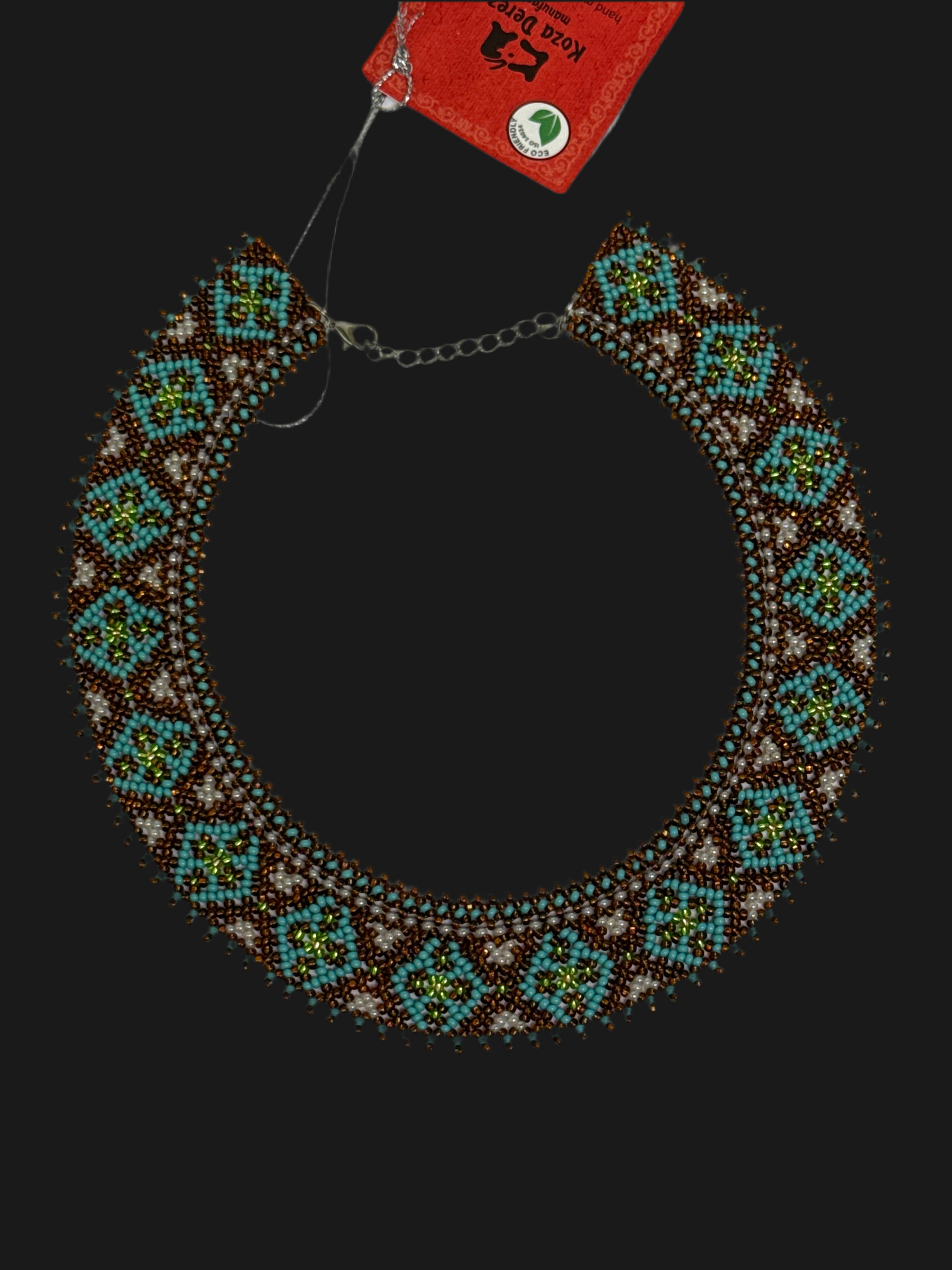 Beaded Necklace "Dark Turquoise"