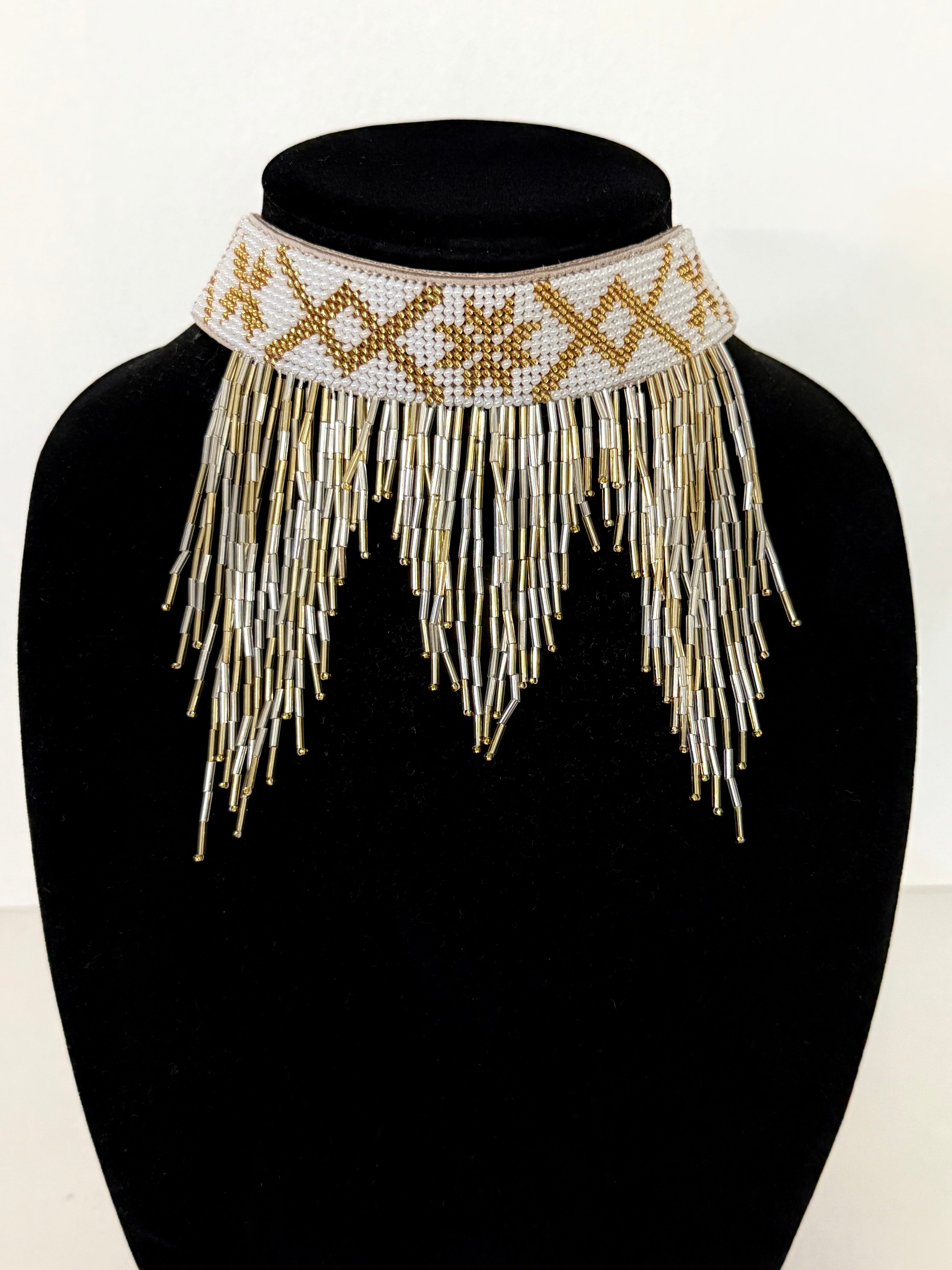Borshchiv-Inspired Beaded Necklace