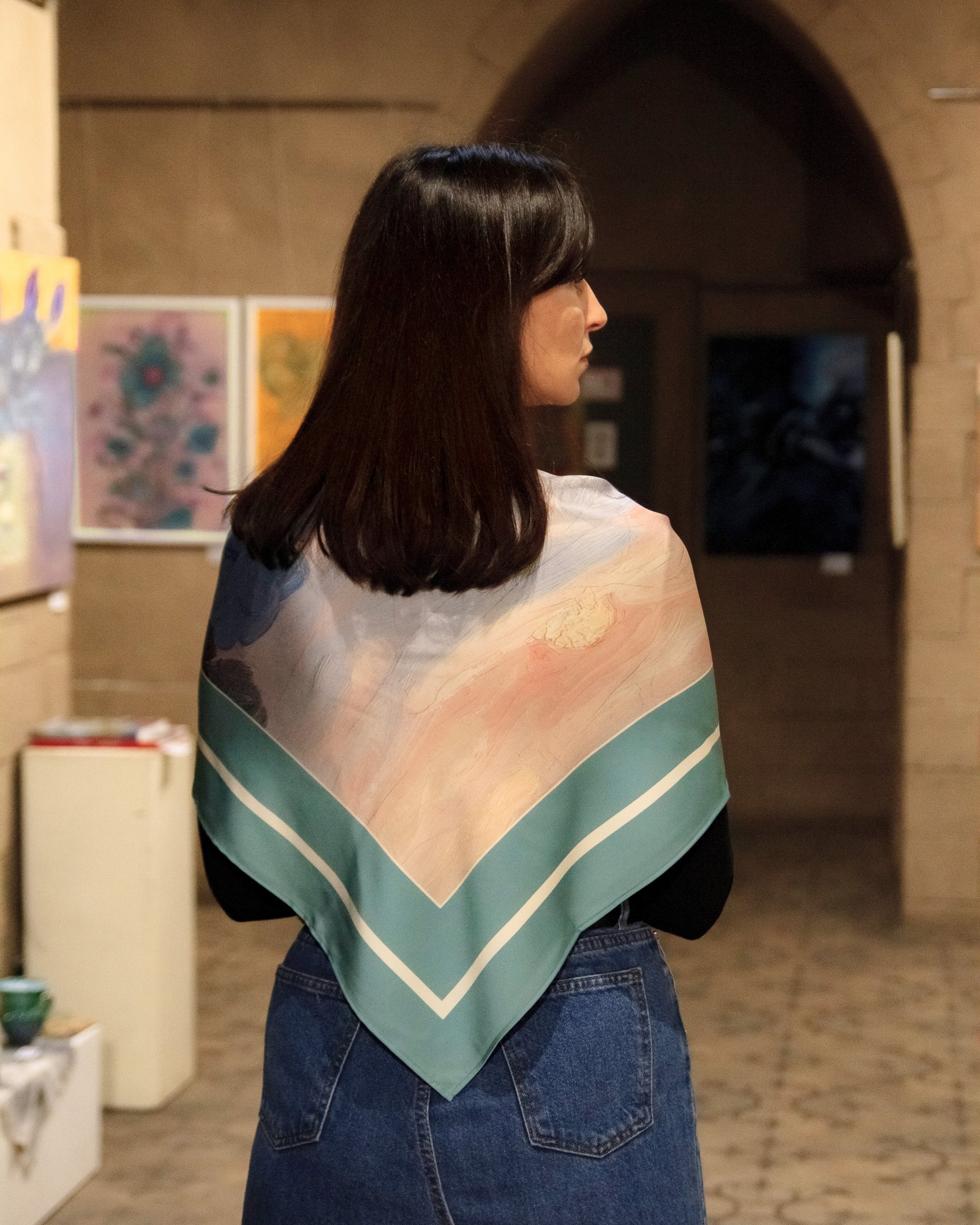 Scarf "Pink Evening"