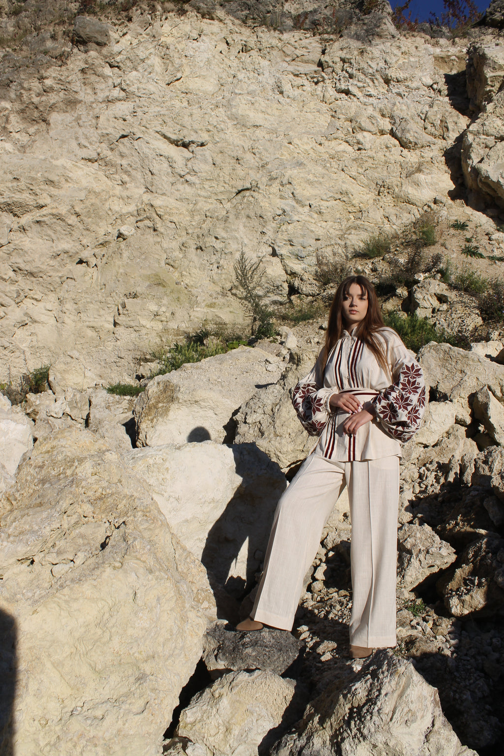 Linen Blouse with Embroidery “Zori”