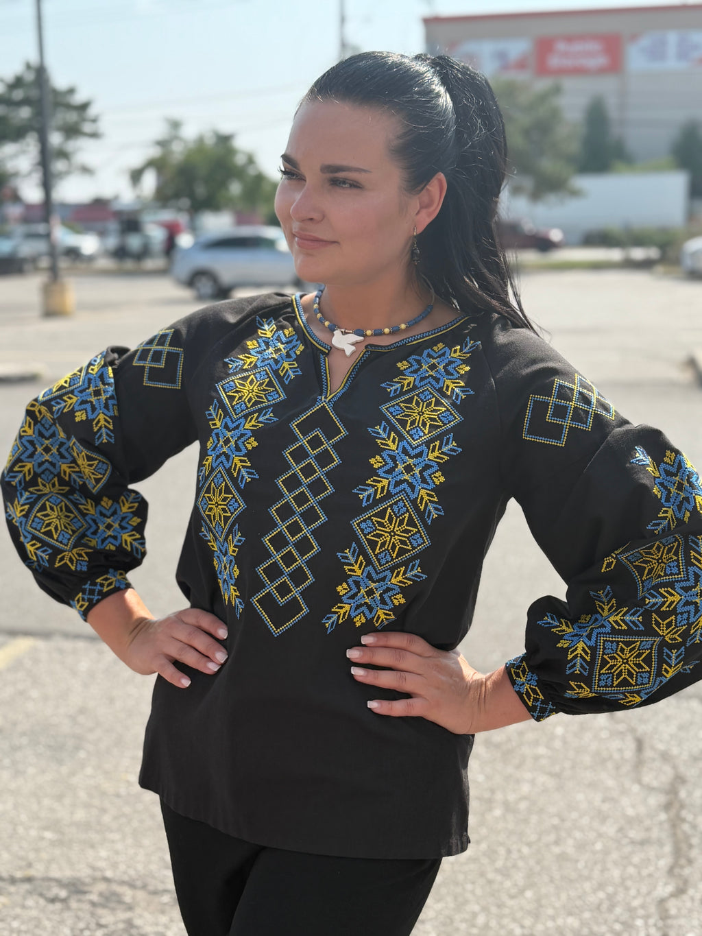 Women’s Vyshyvanka Cotton Long Sleeve In Ukrainian Traditions