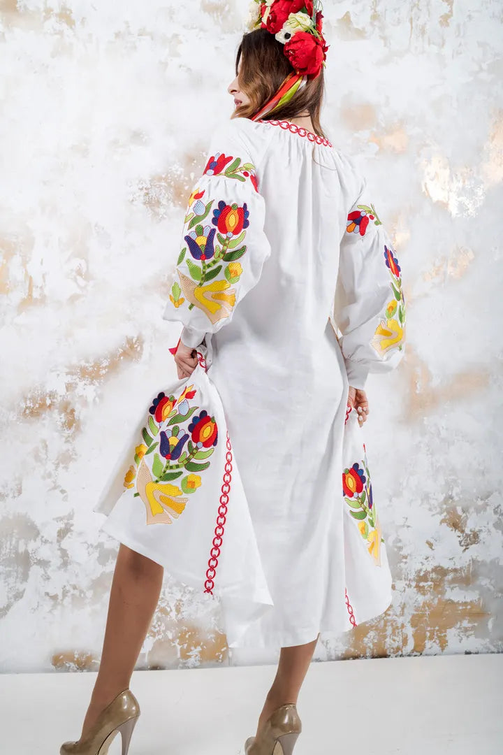 “Flora” Dress White