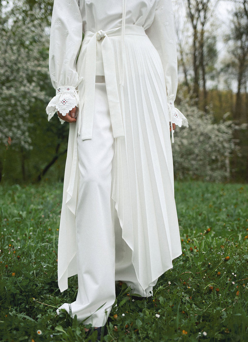 “Zapaska Promin” Pleated Wrap Skirt