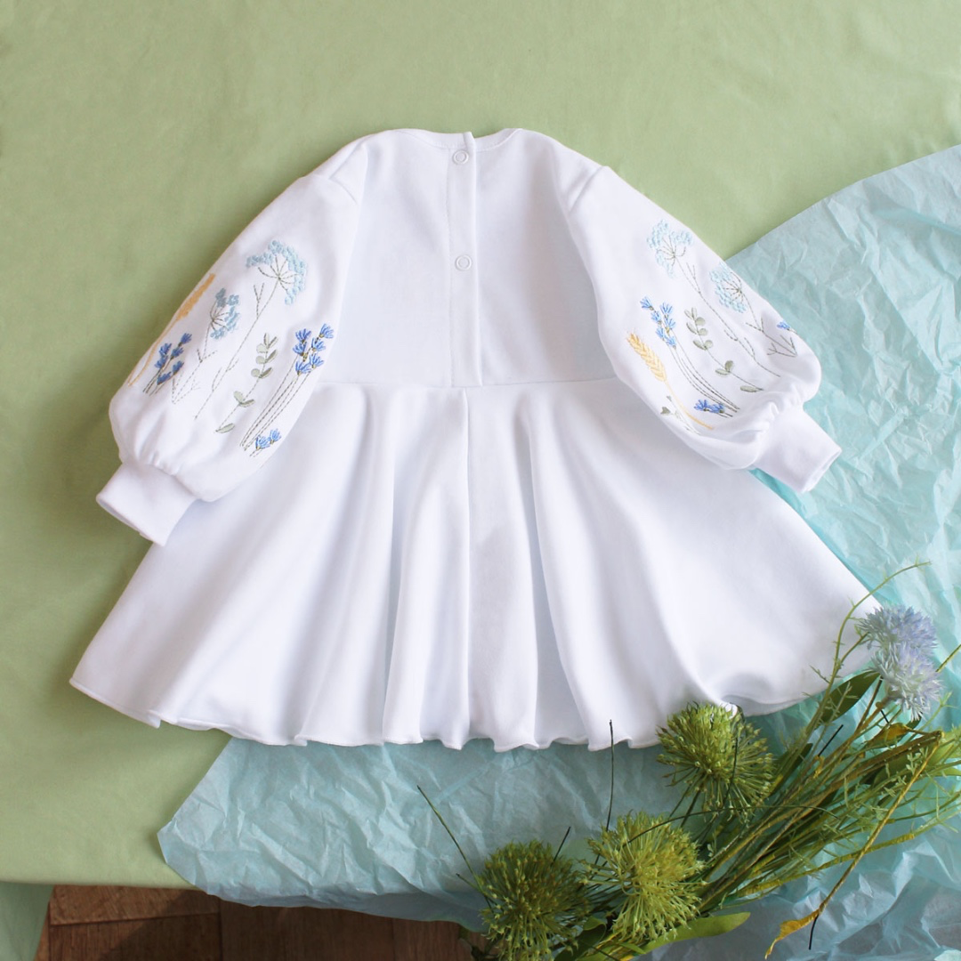 Embroidered Newborn Baby Girl Outfit Set