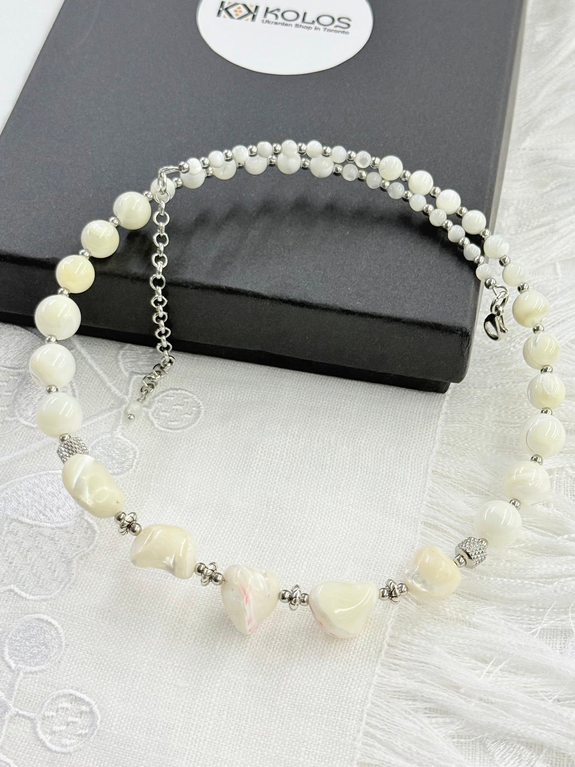 Natural Mother of Pearl Choker