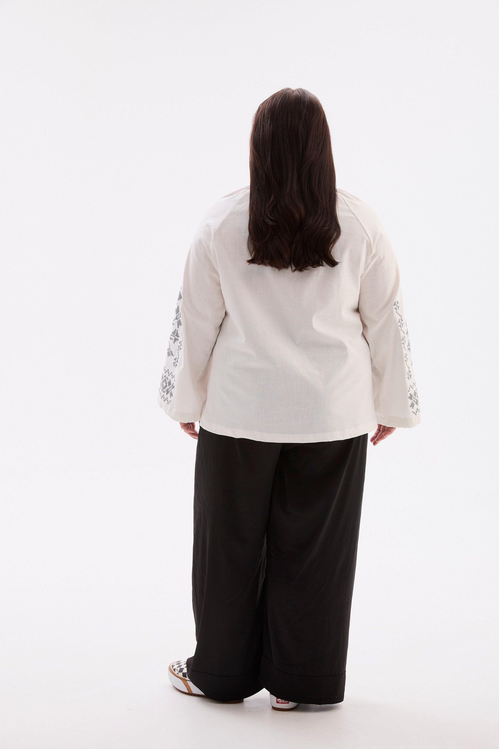 Embroidered Linen Blouse