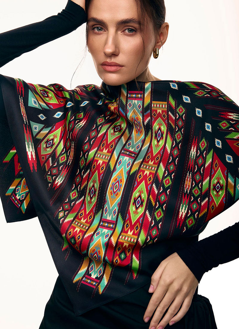 “Kaleidoscope” Silk Scarf