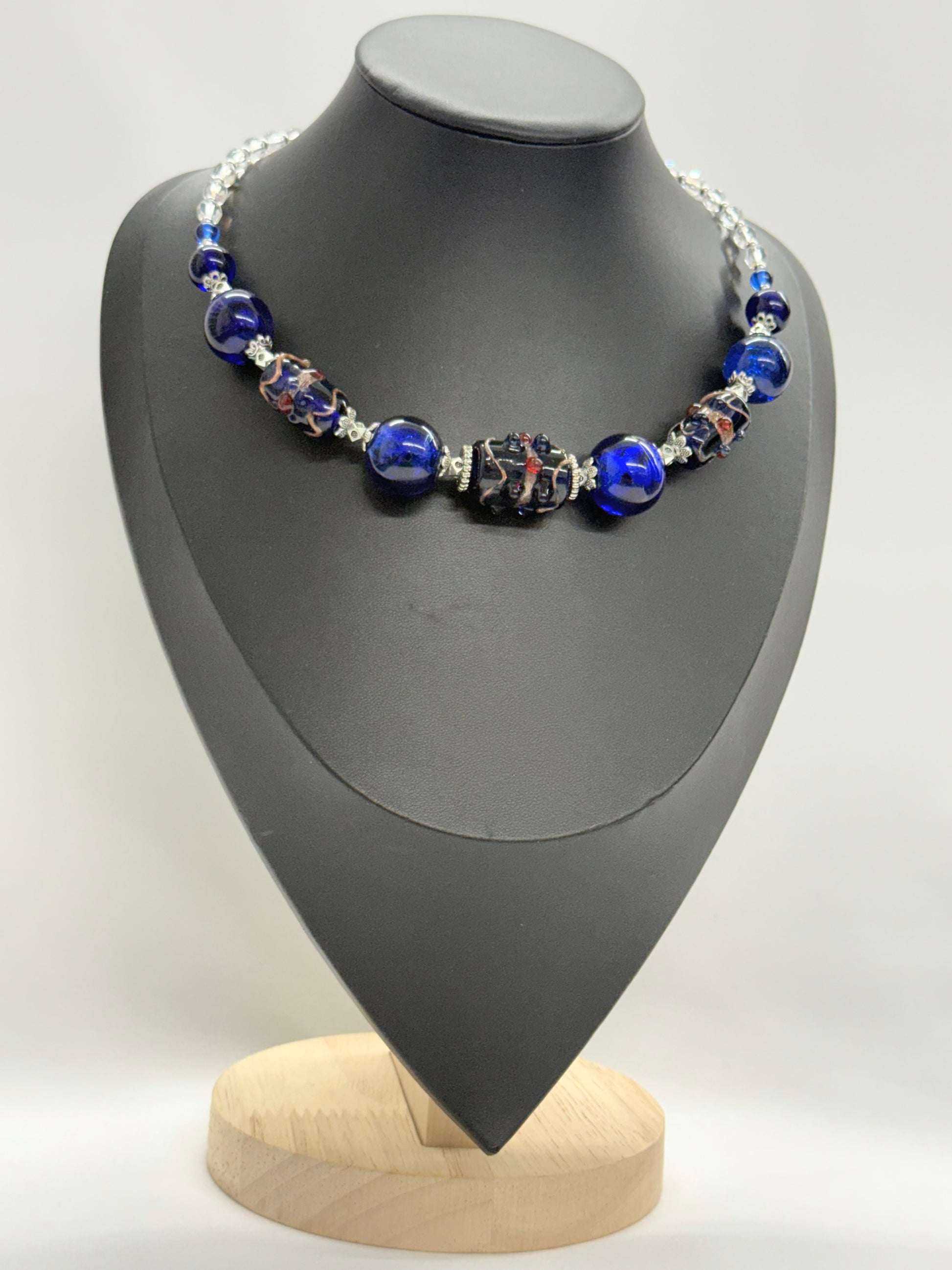 “Venetsiika” Blue Murano Glass Choker