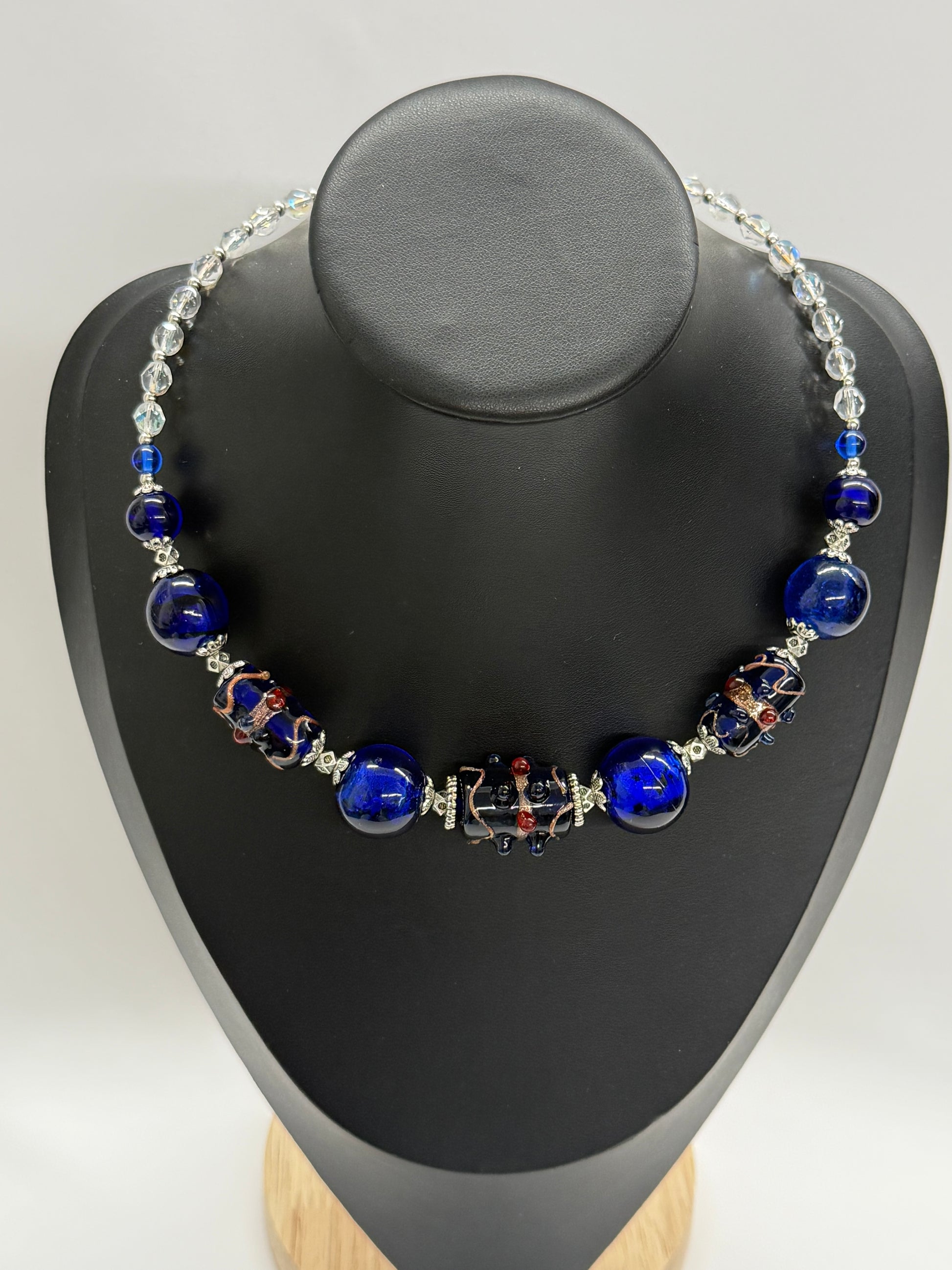 “Venetsiika” Blue Murano Glass Choker