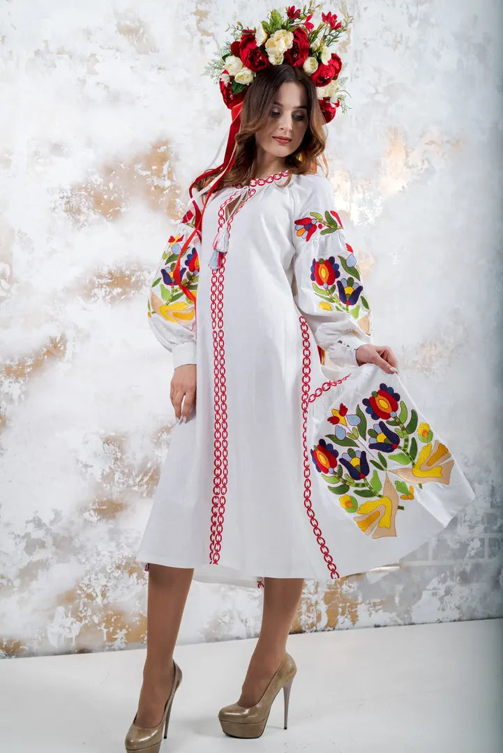 “Flora” Dress White