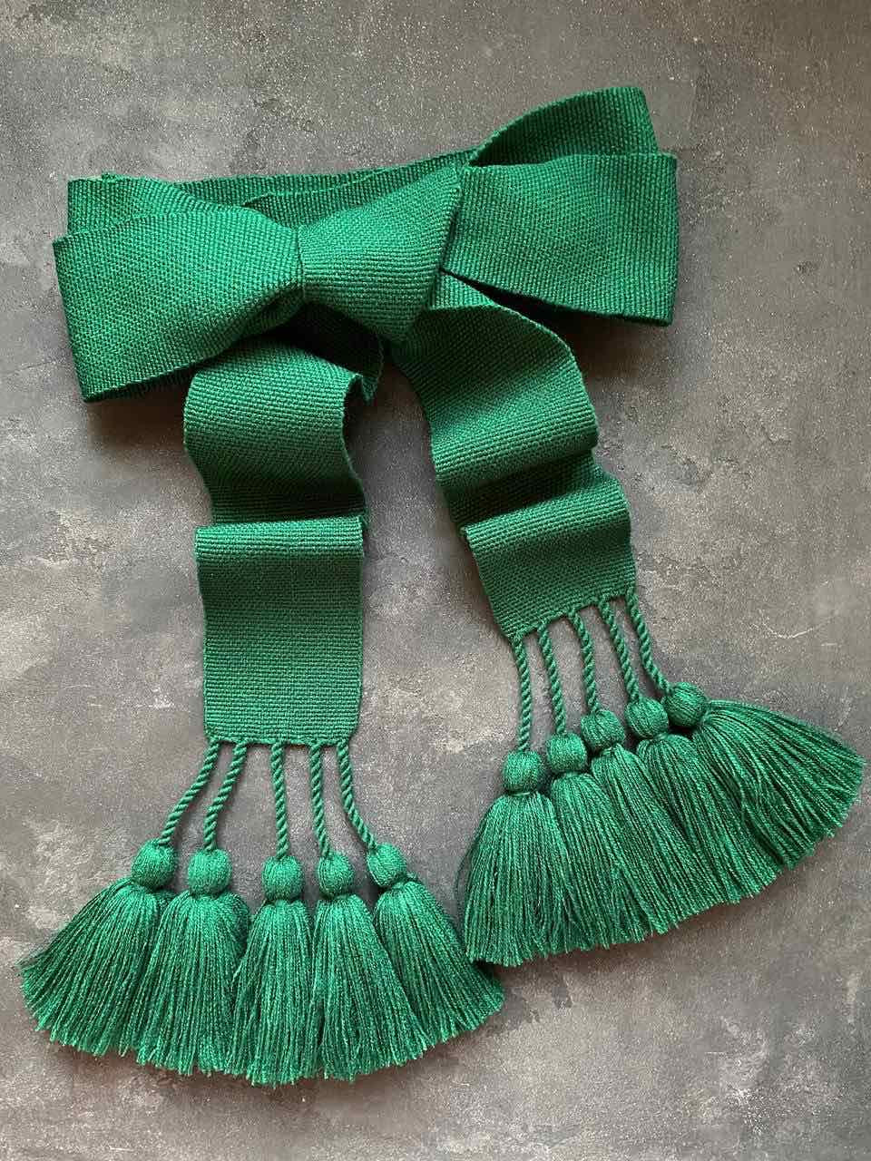 Traditional Women’s Ukrainian Kraika with Tassels Dark Green Colour
