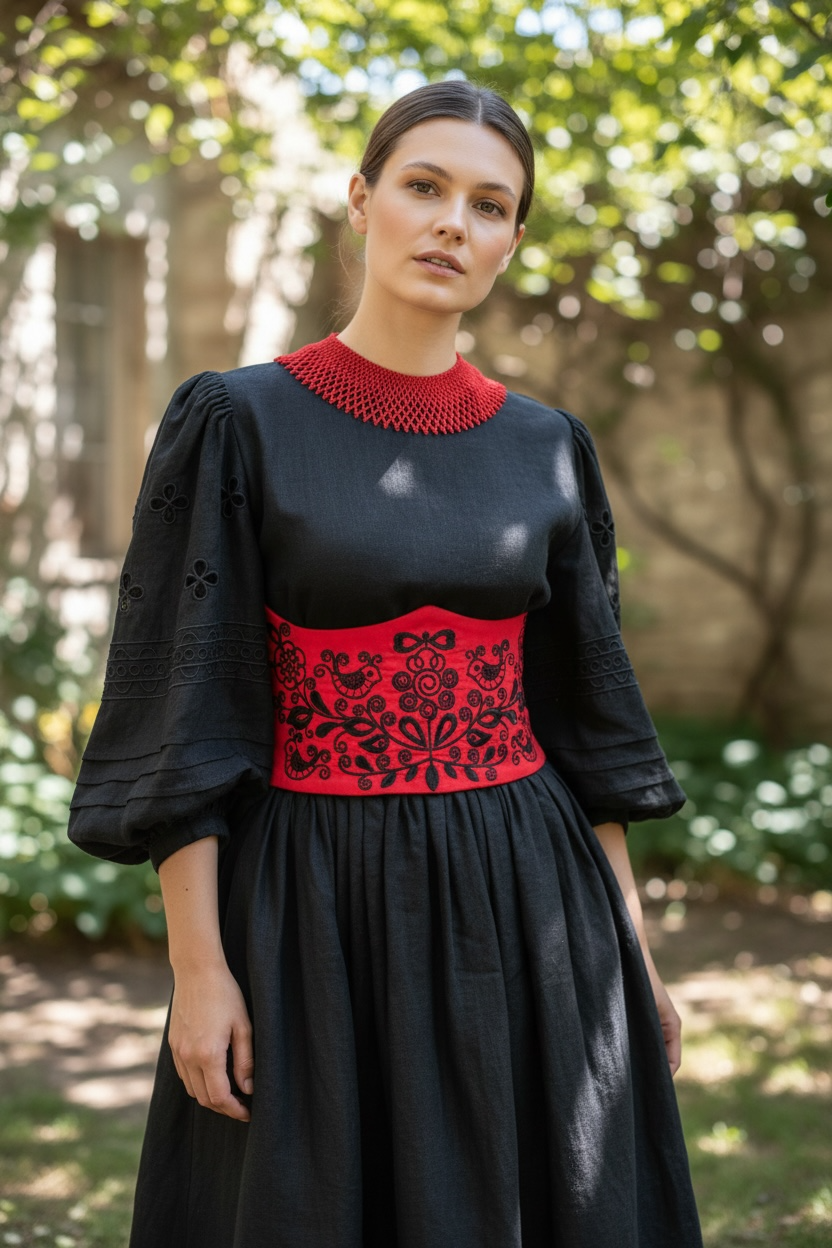 Traditional Embroidered Corset | Handmade Ukrainian Design