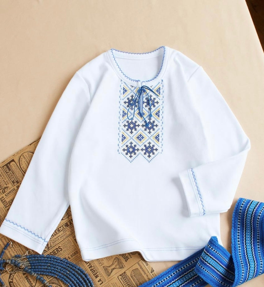Boys’ Long Sleeve Embroidered Vyshyvanka