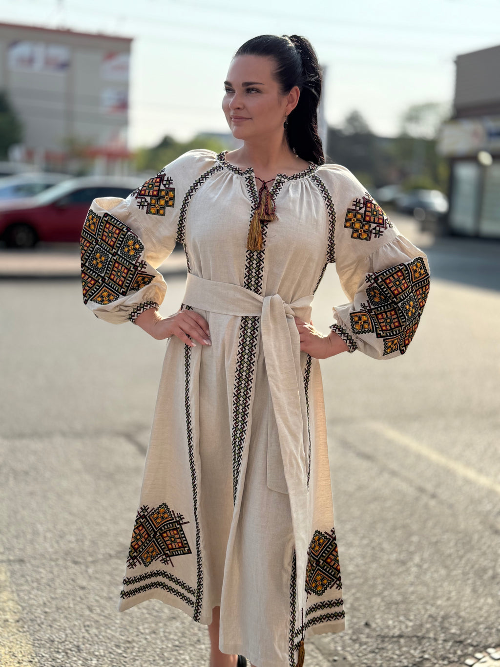 Embroidered dress "Carpathian"