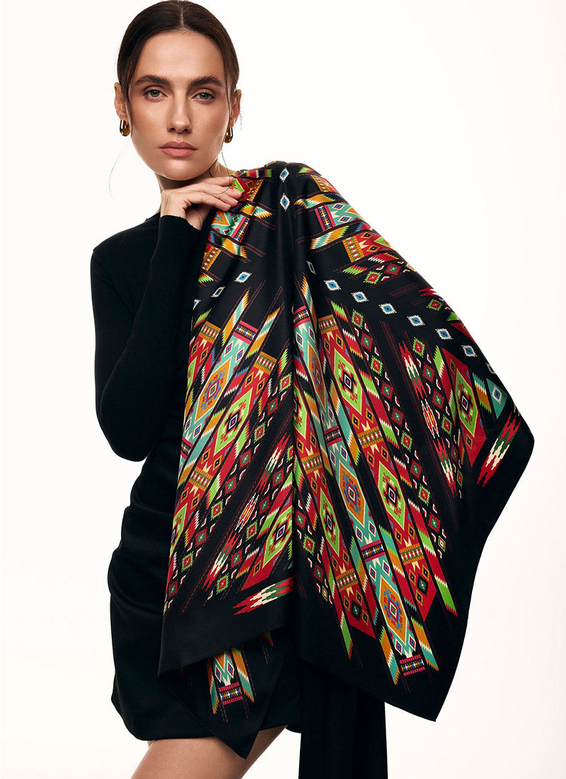 “Kaleidoscope” Silk Scarf